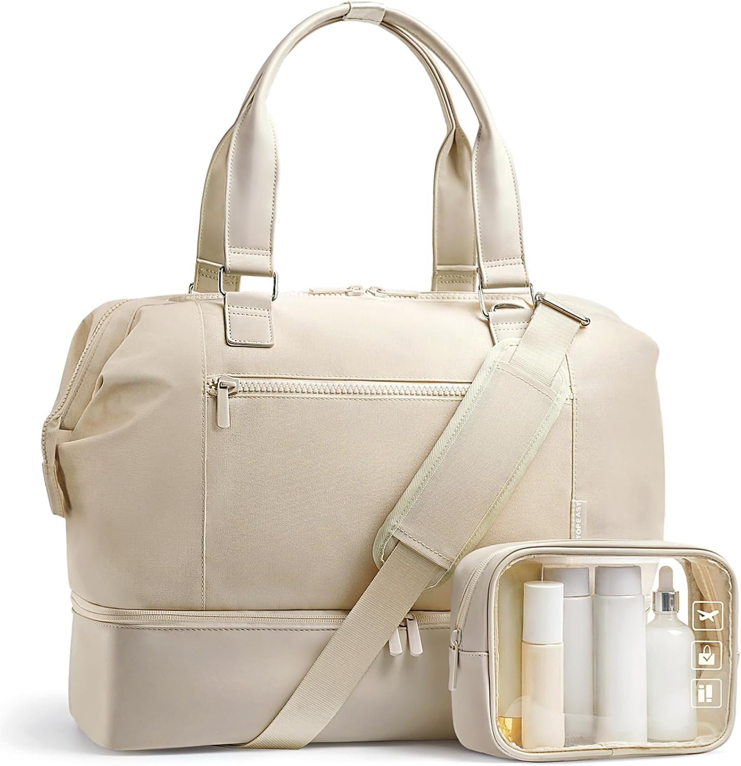 TOPEAST Travel Duffle Bag, Weekender Bags for Women with Shoe Compartment