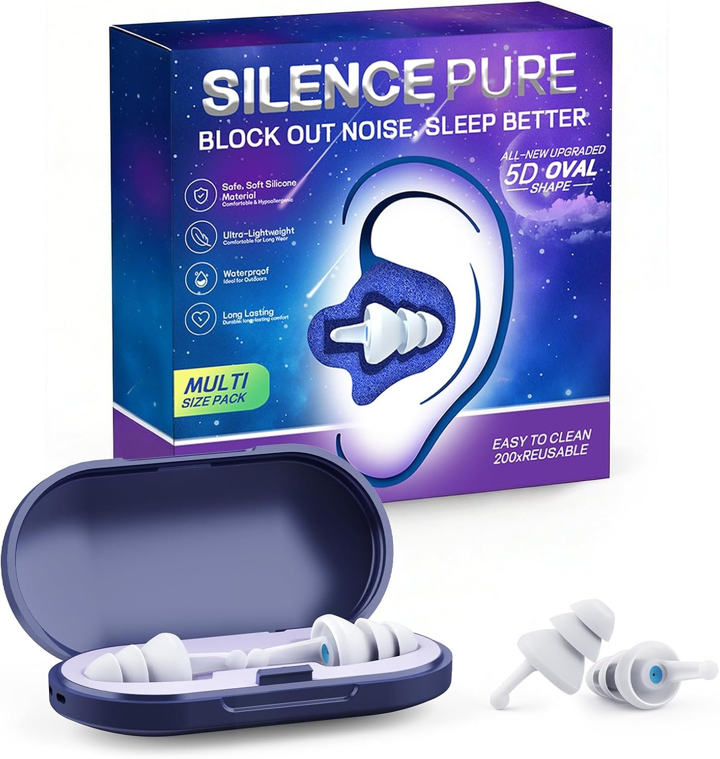 Reusable Ear Plugs for Sleeping,Soft