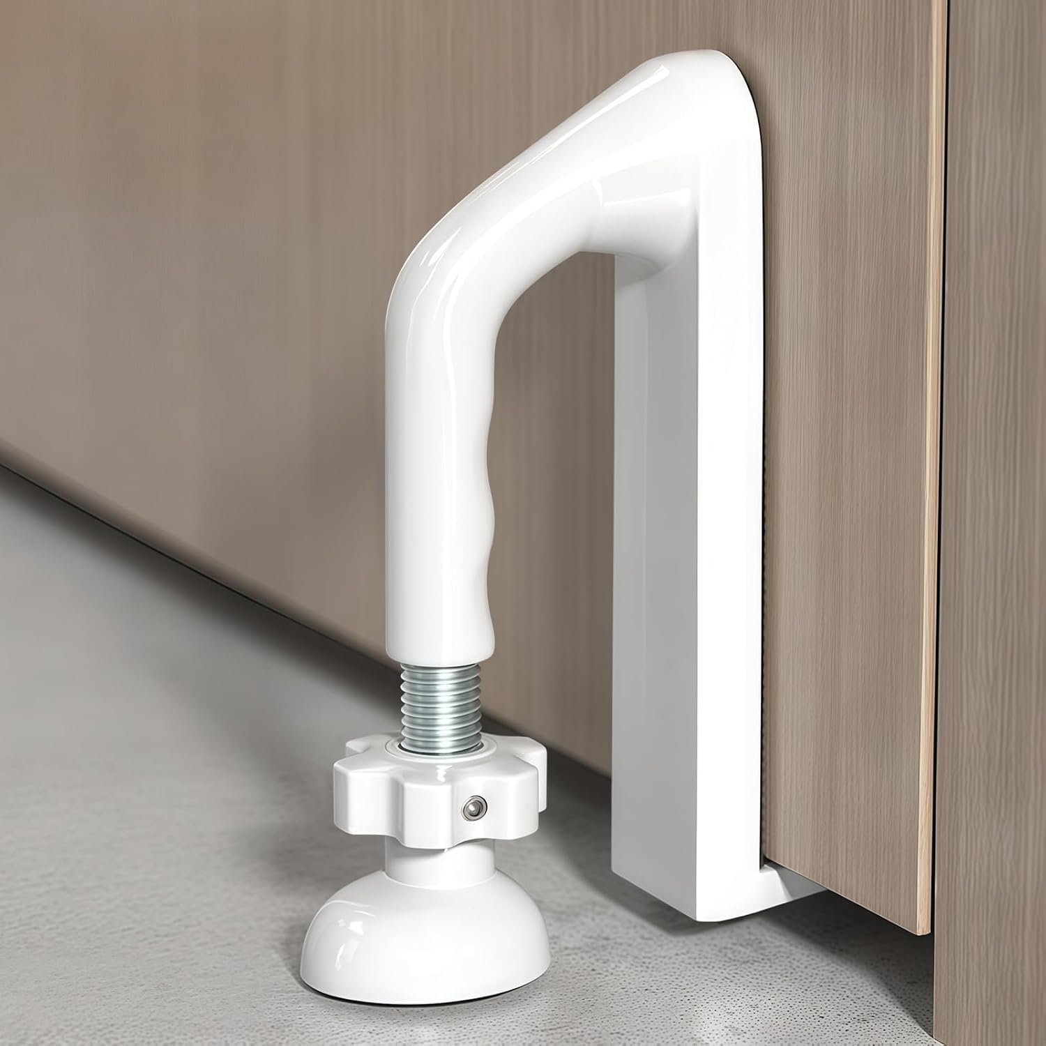 Portable Door Lock Travel Security, White Anti-Theft Stopper