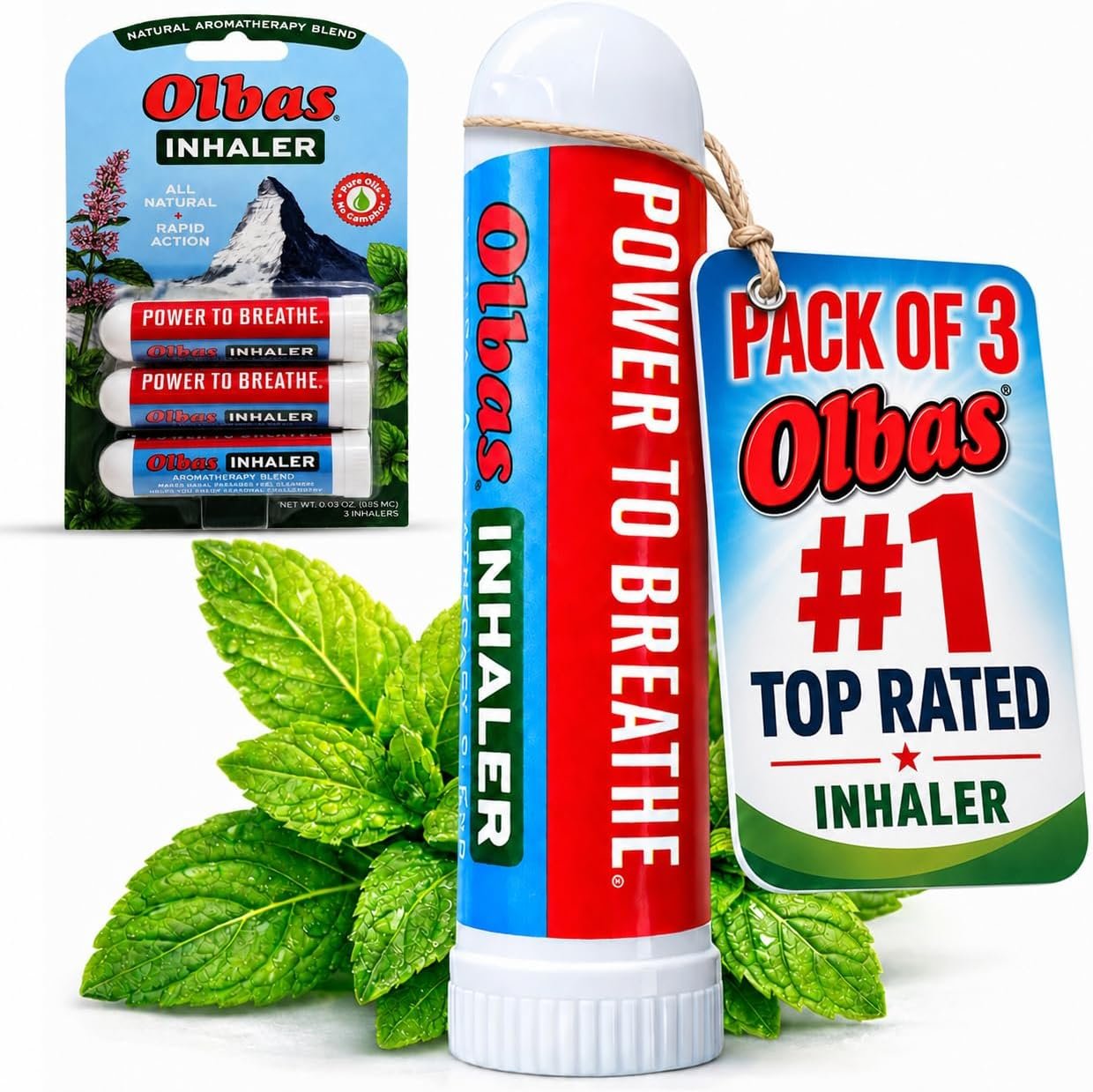 Olbas Inhaler Aromatherapy, Essential Oil Inhaler with Natural Oils, 0.01oz