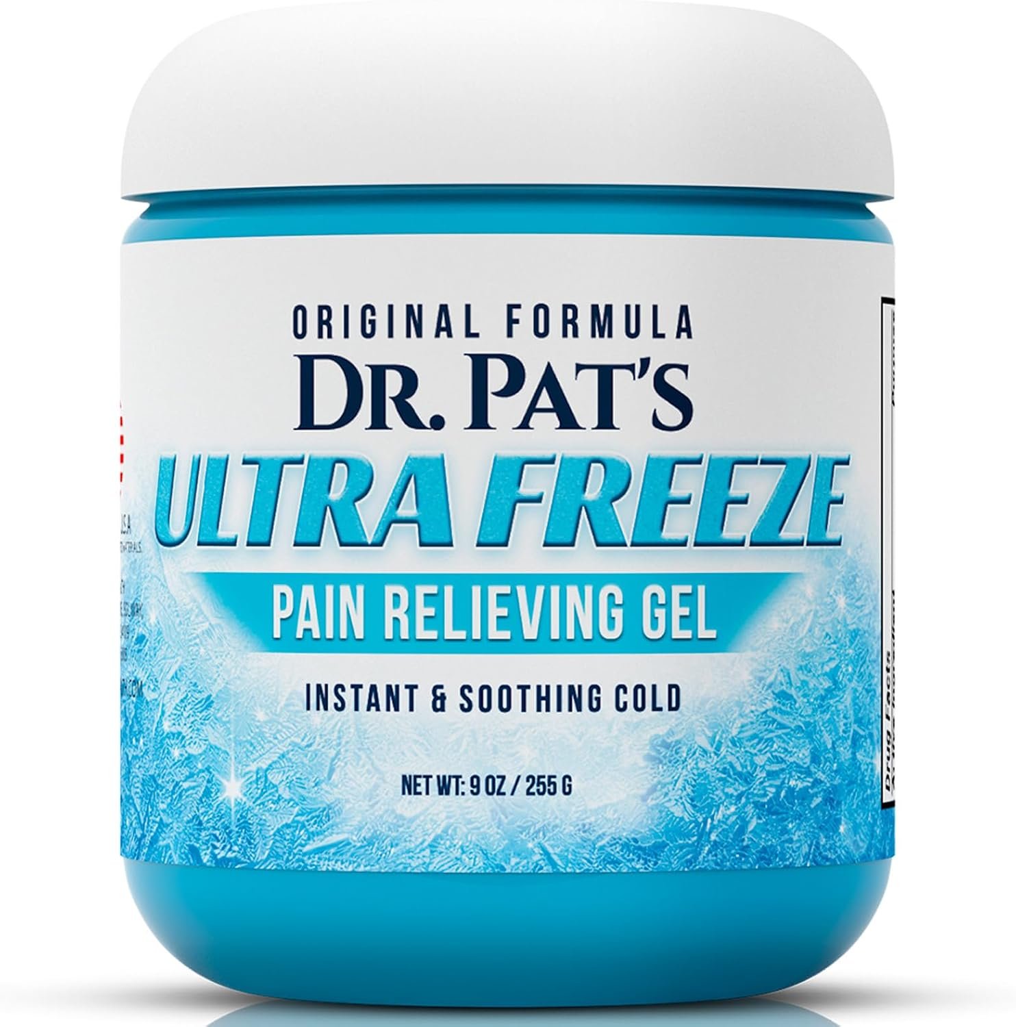 Ultra Freeze Dr Pat’s Pain Relief Cream (9oz) – Muscle Rub Gel for Arthritis, Neuropathy, Foot & Joint – Cooling Sports Massage for Back, Shoulder & Knee – Menthol Analgesic for Neck & Body