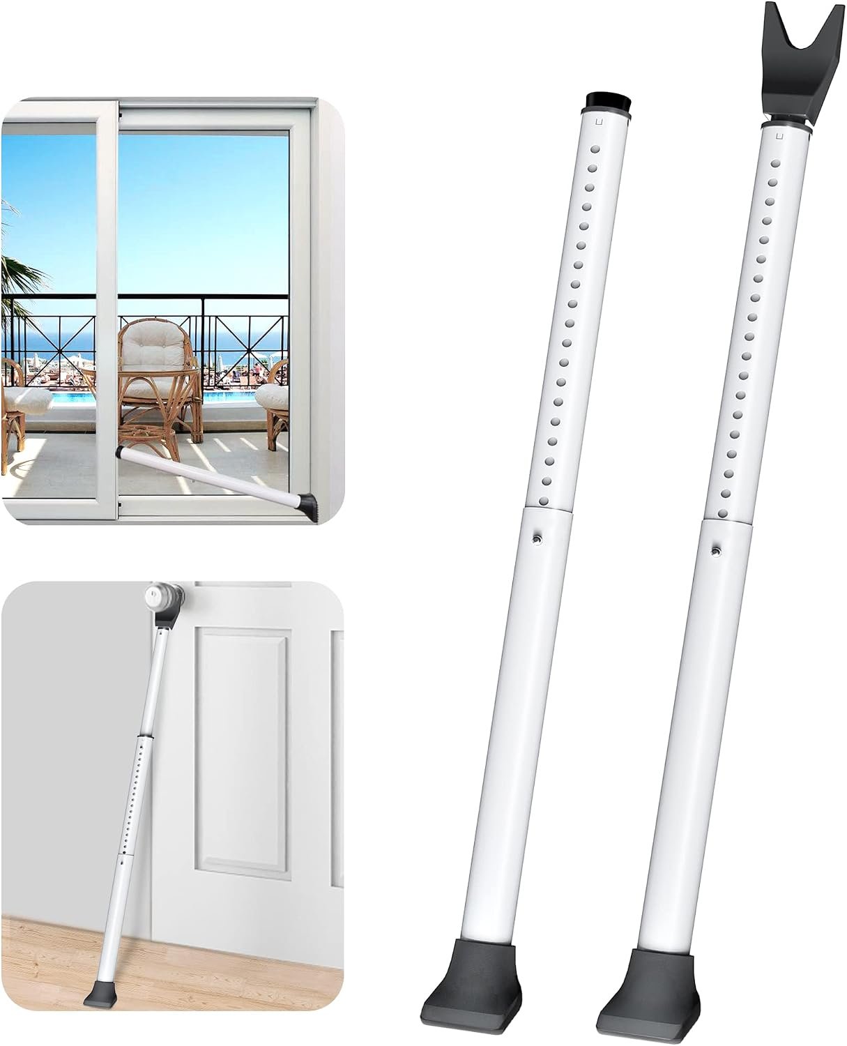 AceMining 2 Pack Door Security Bar, Patio Door Lock, 20-50 in