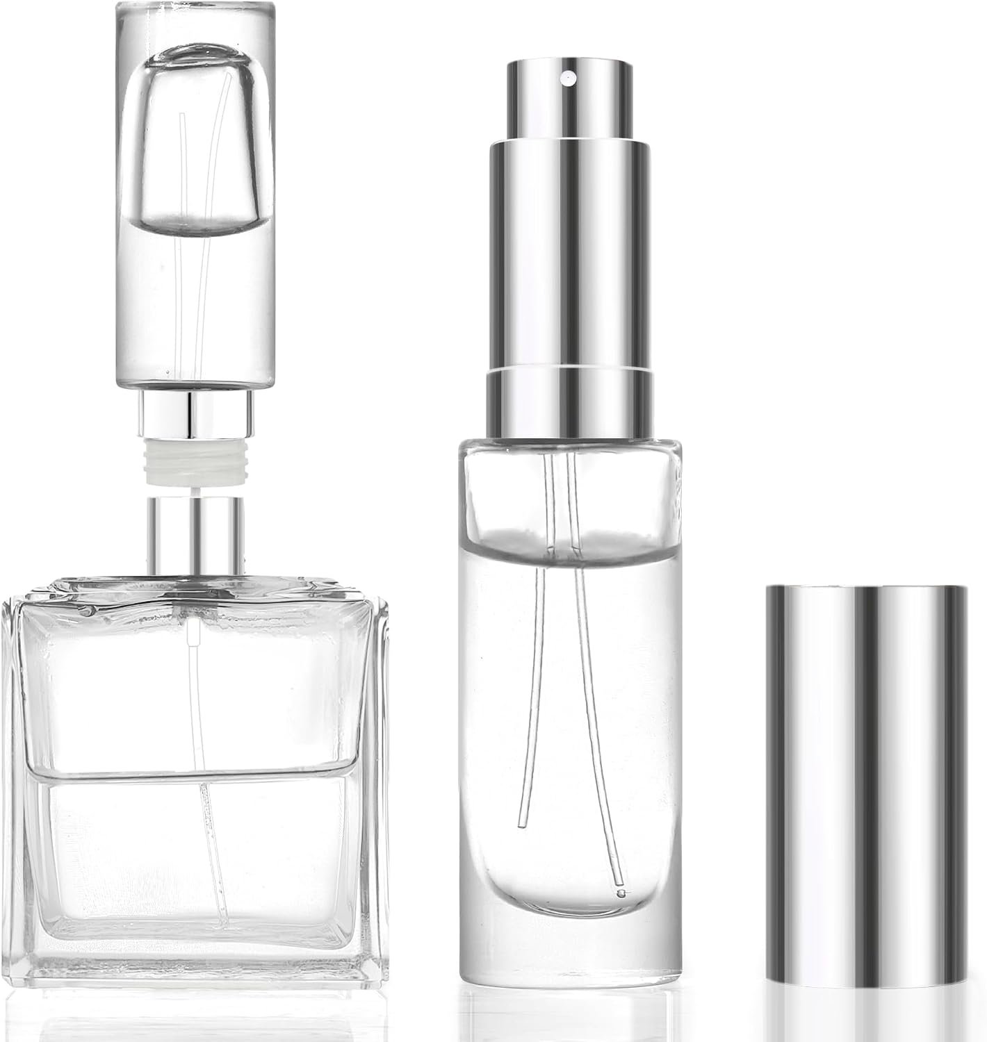 MUB 10ml Perfume Travel Refillable Atomizer Bottle Glass Unique Top-Filling Leak-Proof Spray Bottle Atomizer Sprayer for Perfume Cologne Mini Travel Size Empty Pocket Portable