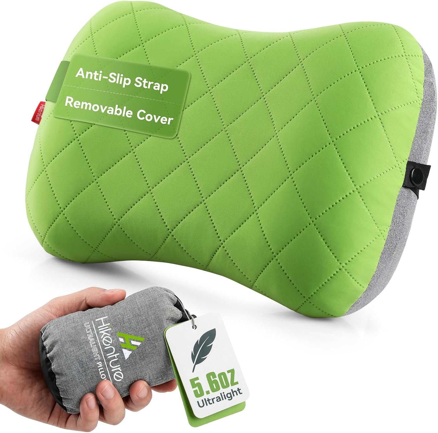 Hikenture Camping Pillow with Removable Cover, Ultralight Inflatable Pillow