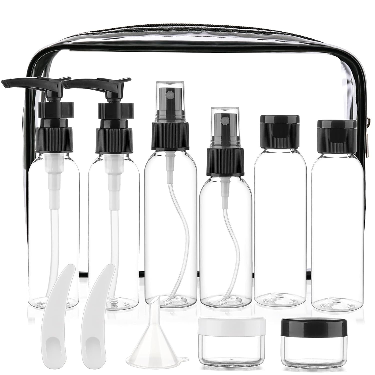 Cosywell 13-Piece 2 oz TSA Approved Travel Bottles for Toiletries Kit