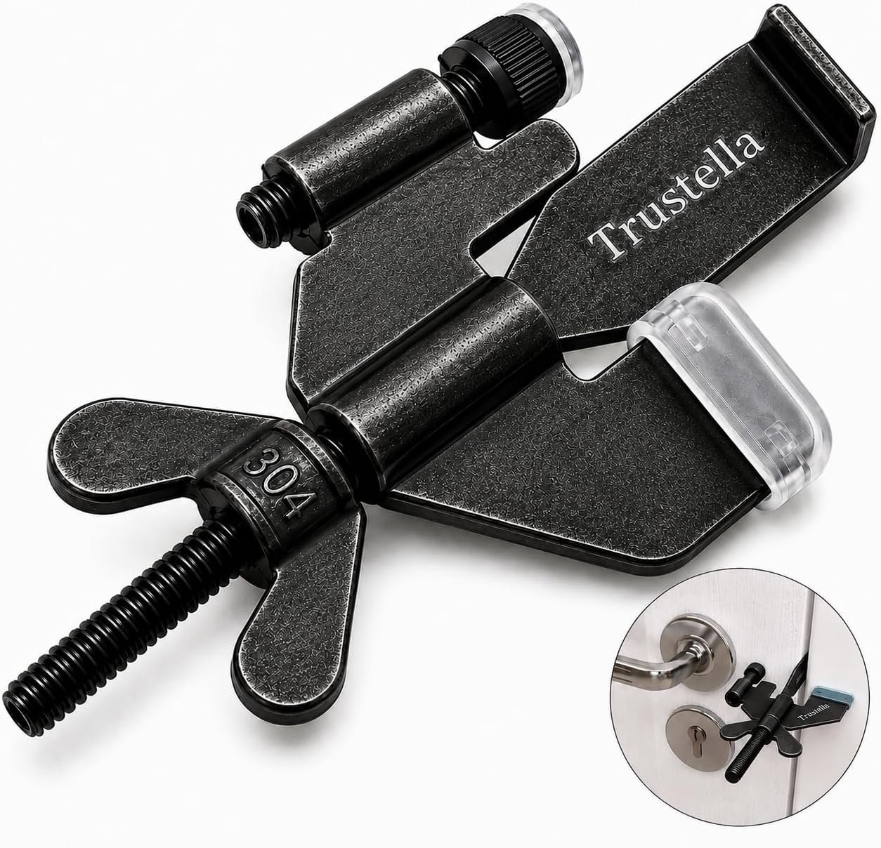 Heavy Duty Portable Door Lock for Extra Security at Home,Apartment & Travel