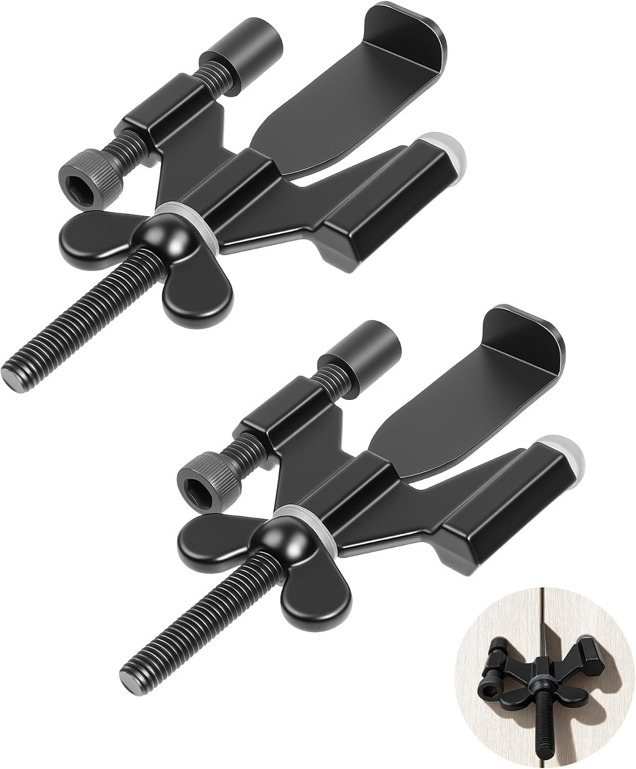 DPB 2 Pack Adjustable Portable Door Lock, Hotel Door Stopper