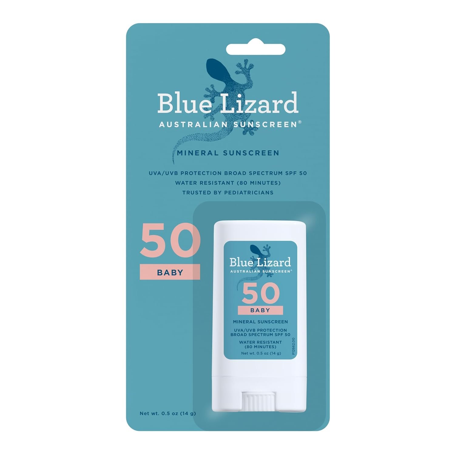 Blue Lizard BABY Mineral Sunscreen Stick with Zinc Oxide, SPF 50+, Water Resistant, UVA/UVB Protection – Easy to apply, Fragrance Free, .5 oz