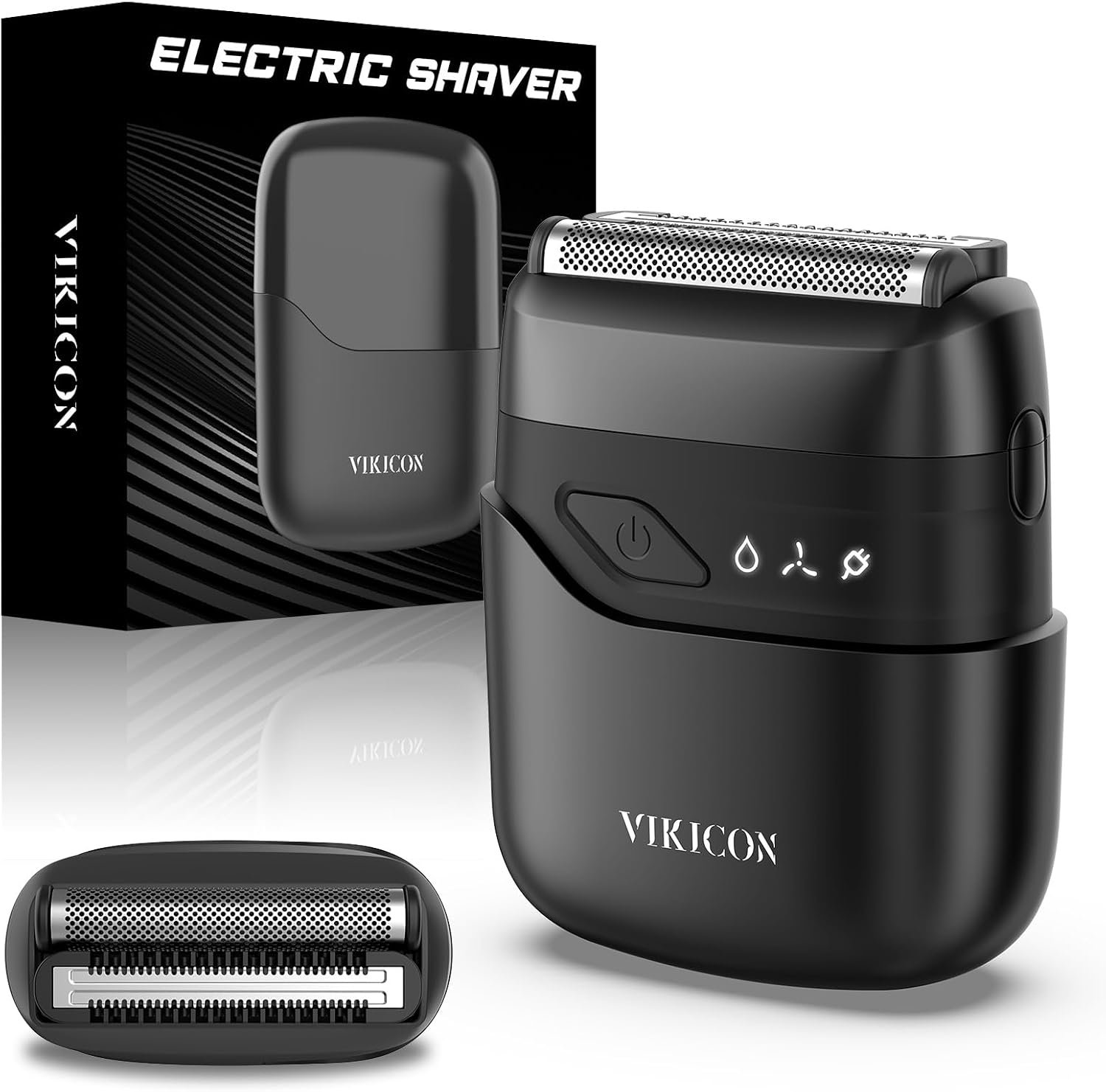 VIKICON Electric Foil Shaver for Men, Compact Portable Mini Razor for Face