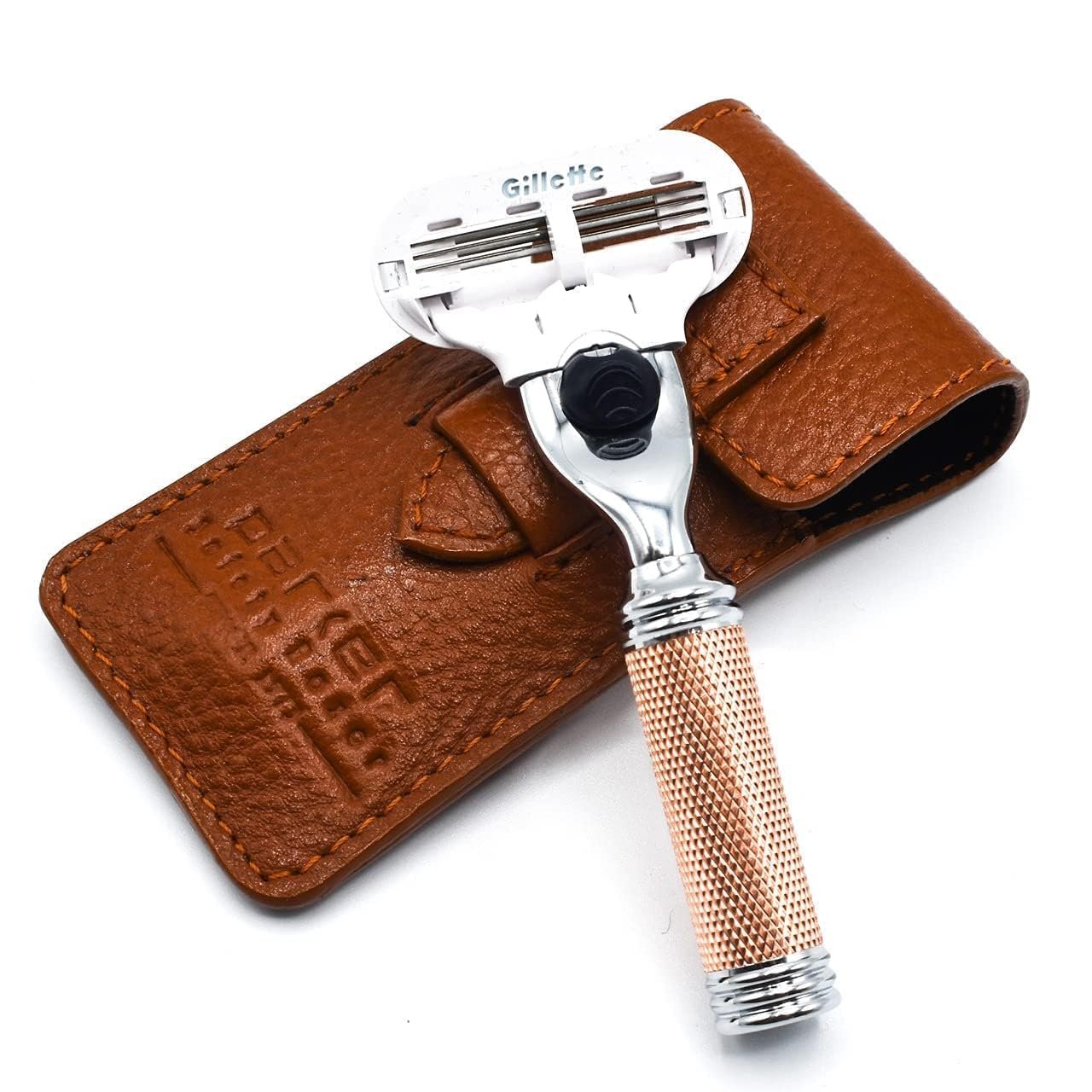 Parker Women’s Travel Razor, Compact 3-Blade, Rose-Gold