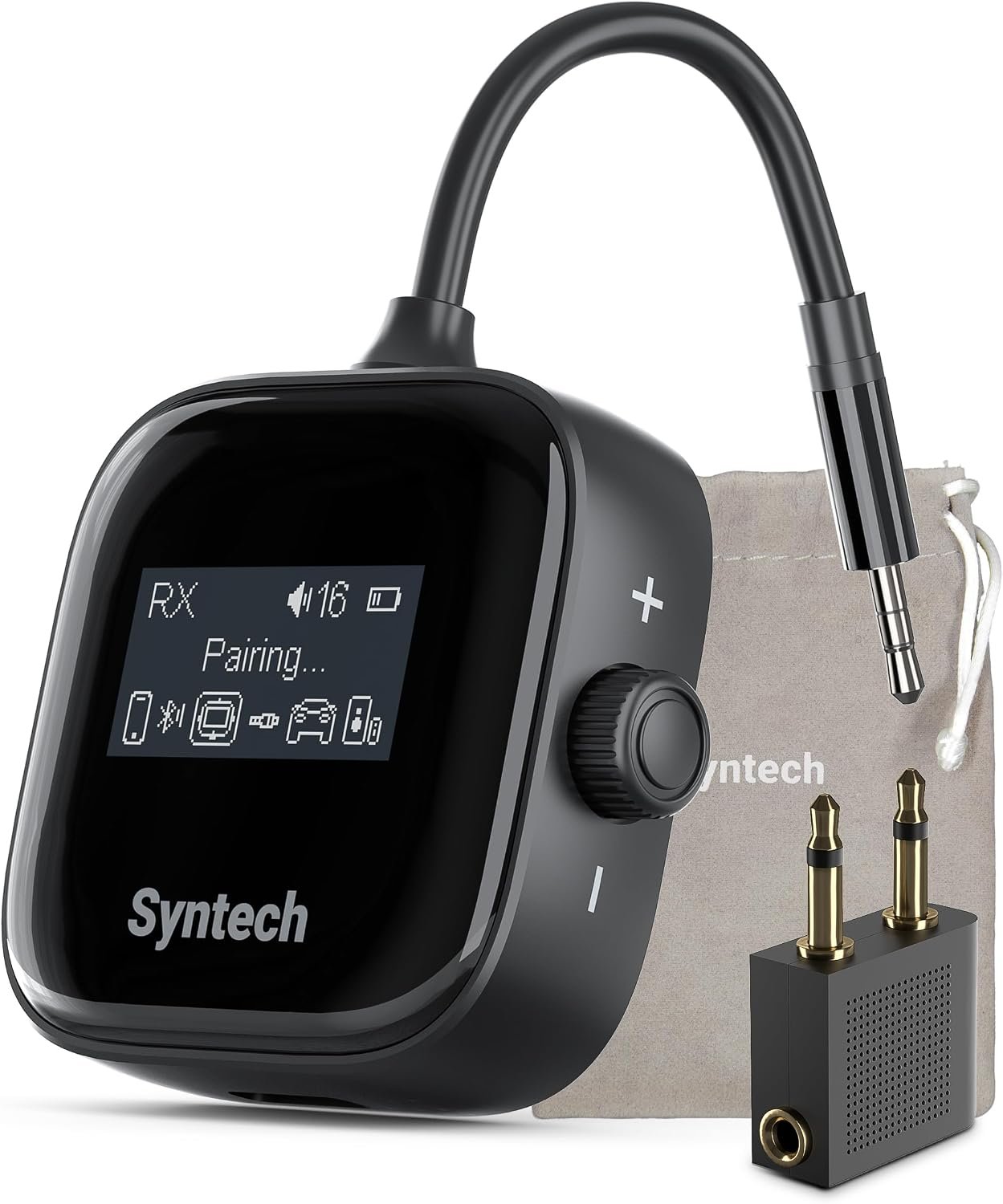 Syntech Airplane Bluetooth 6.0 Transmitter Receiver, 3.5mm AUX Adapter