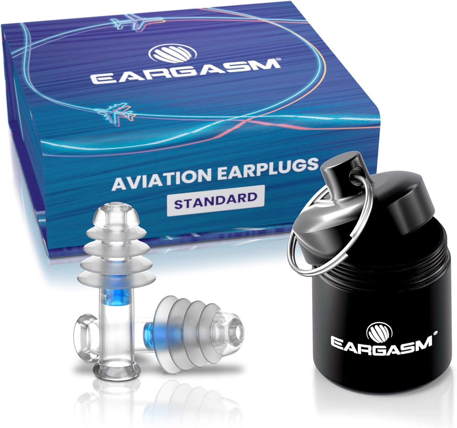 Eargasm Aviation Earplugs – Airplane Ear-Plugs for Ear Air Pressure Relief on Flights for Adults – High Altitude Air Travel Essential Earplugs for Men & Women for a Comfortable Trip
