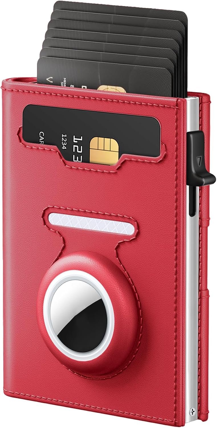 RFID Wallet for Women with AirTag Holder – Slim Small Trifold Wallets