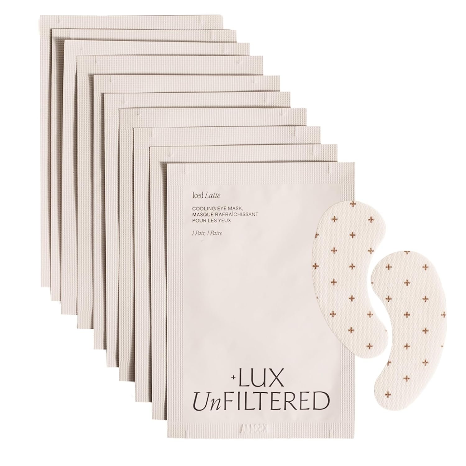 + Lux Unfiltered – Iced Latte Cooling Under Eye Patches – Eye Masks