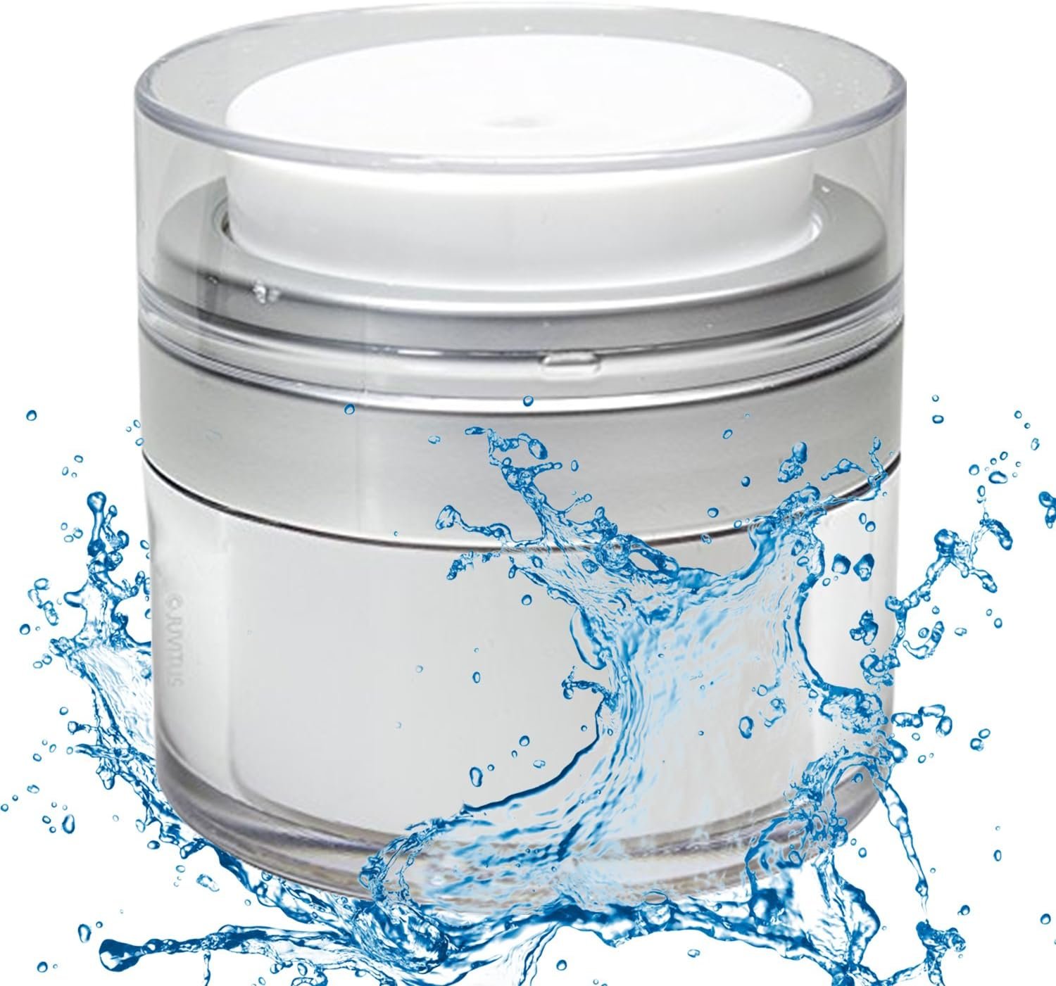 Airless Cosmetic Jar | Empty Refillable Travel Makeup Container for Foundation, Creams & Cosmetics | Airless Jar with Leak-Proof Design for Purse or Luggage | Made in USA | 1.7 oz