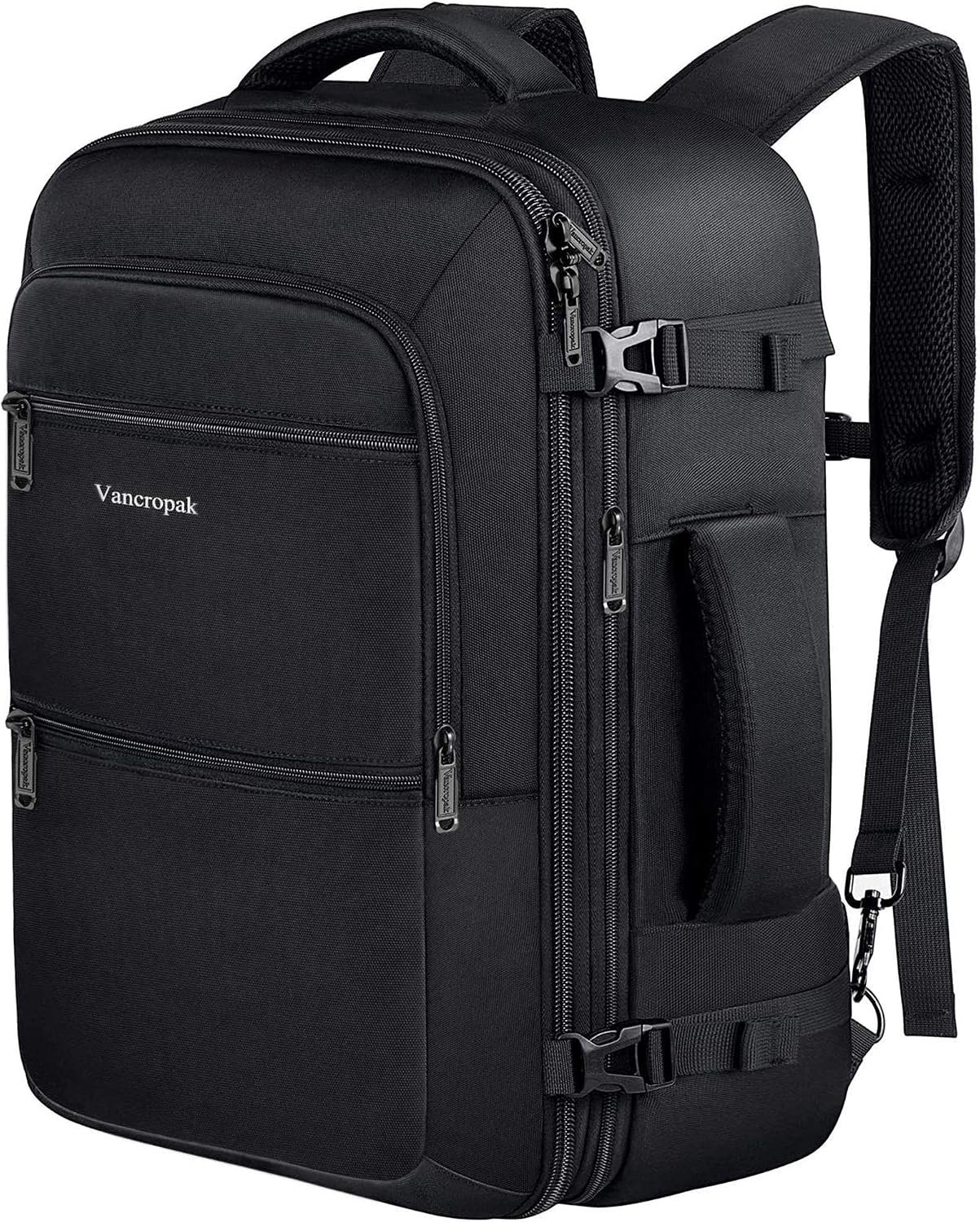 Vancropak Carry On Backpack 40L Expandable Travel Backpack Luggage Suitcase