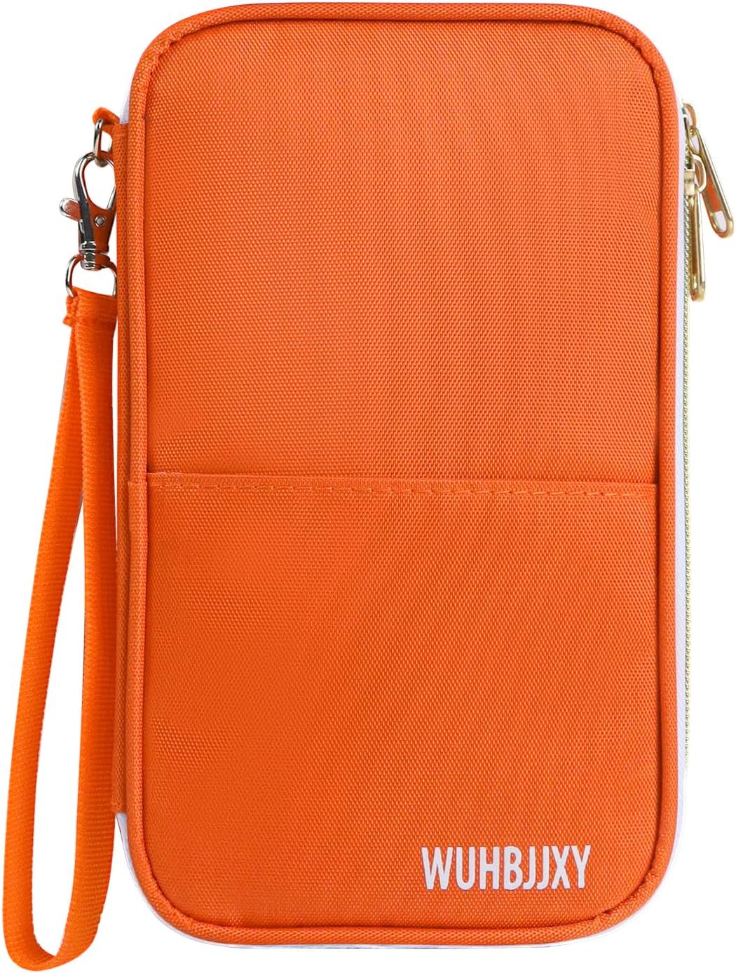 Multifunctional, Secure,Practical, RFID Family Passport Holder, Travel Wallet Travel Document Organizer, Three-Layer Design, Strong storage Function