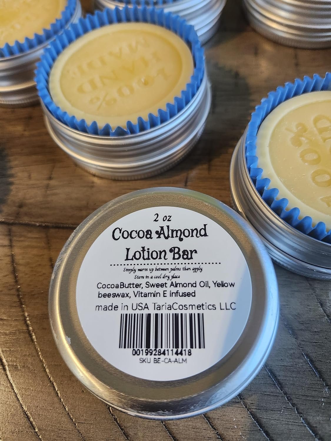 Cocoa Almond Lotion Bar with Vitamin E, 2 oz, Made in USA