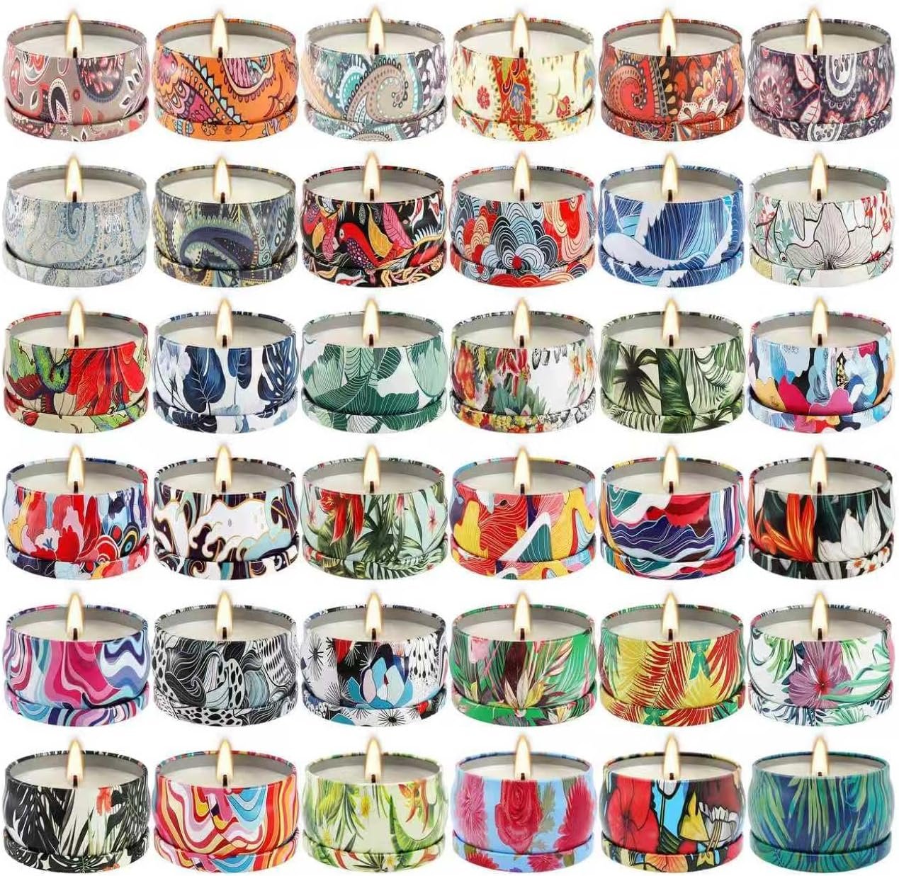Scented Candles Gifts Set 36 Pack Soy Wax Travel Tin Jar Candles for Home 2.5 OZ for Mom for Christmas, Home Scented Decoration Relaxation, Thanksgiving, Mother’s Day.