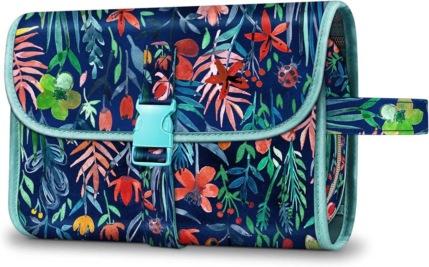 FINTIE Portable Toiletry Cosmetic Travel Bag Hanging Makeup Organizer