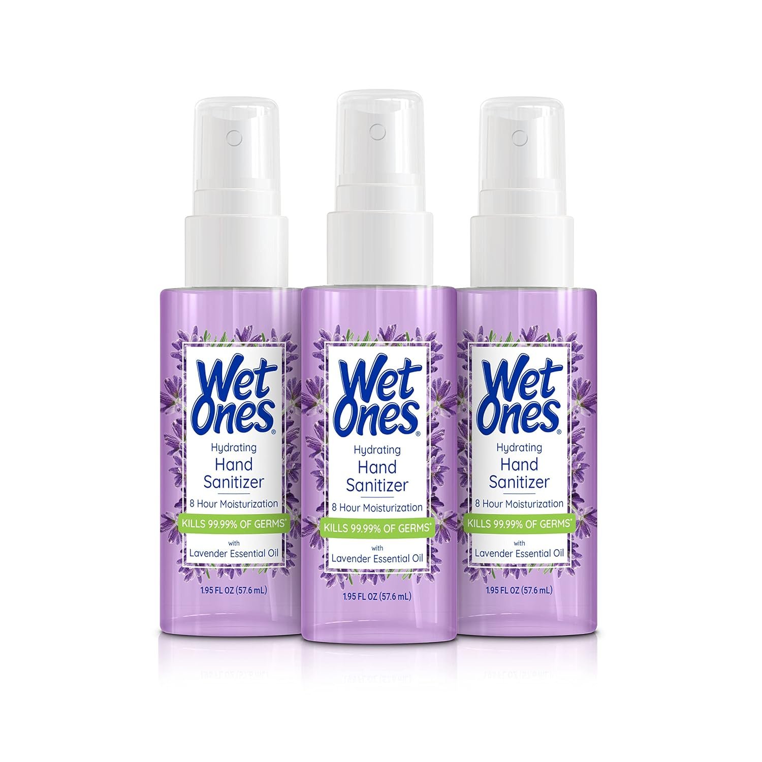 Wet Ones Hand Sanitizer Spray Travel Size, Lavender, 1.95 Fl Oz (3 Pack)