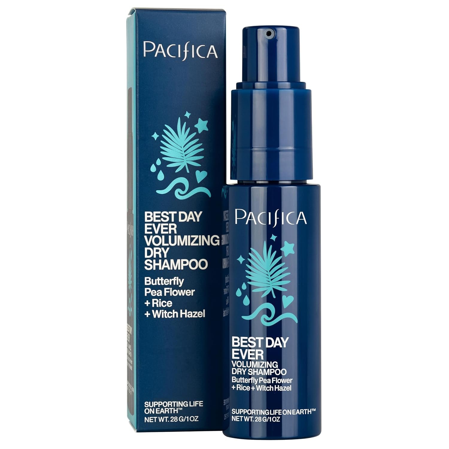Pacifica Dry Shampoo Powder – Best Day Ever Waterless Shampoo & Instant Volumizer – adds Texture, Refreshes & Absorbs Oil, Non-Aerosol for Women of All Hair Types Natural & Vegan Dermatologist Tested