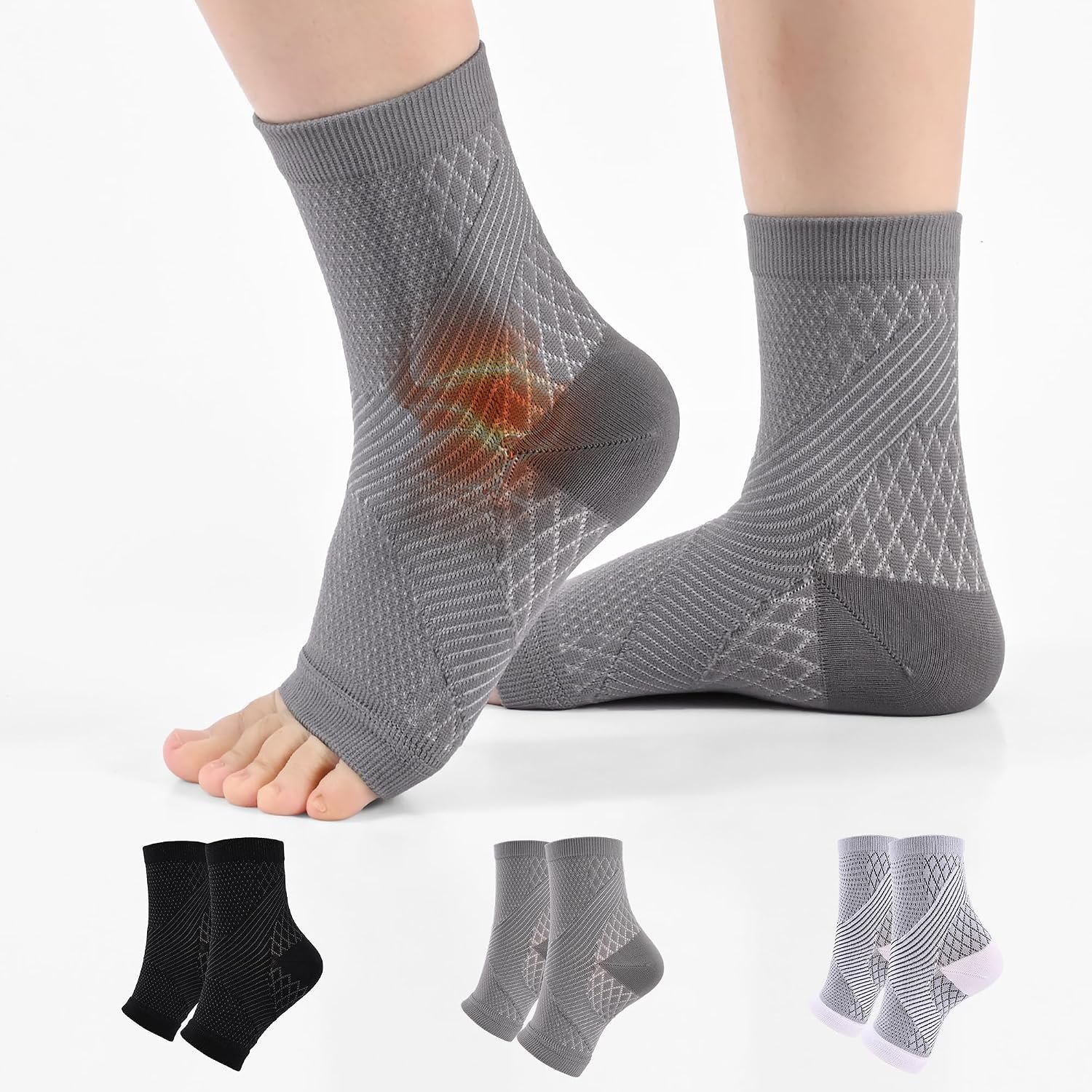 1 Pair Ankle Support Compression Sleeve for Women Men, Ankle Brace