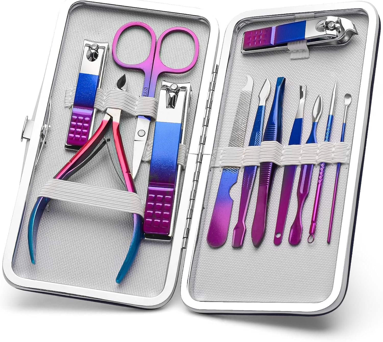 CGBE 12-Piece Manicure Set, Professional Nail Clipper Kit with Travel Case