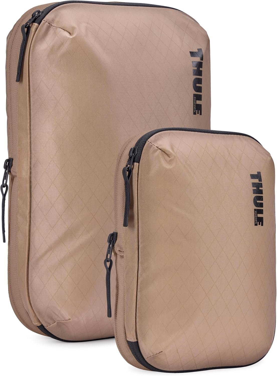 Thule Compression Packing Cube Set, Includes Size Small & Medium, Semitransparent Fabric, Easy to Pack