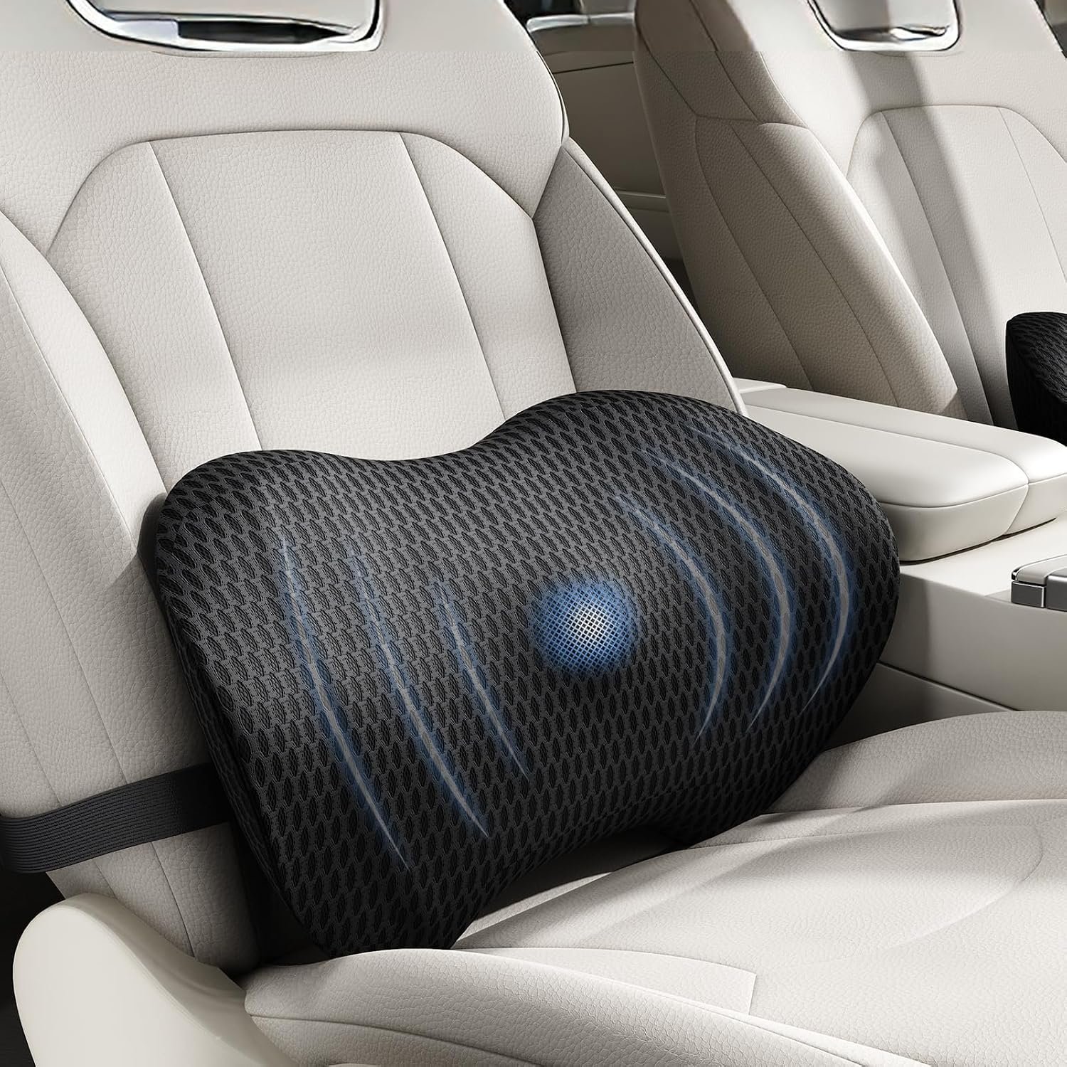 BYMECOST Lumbar Support Pillow for Car, Ergonomic Back Cushion