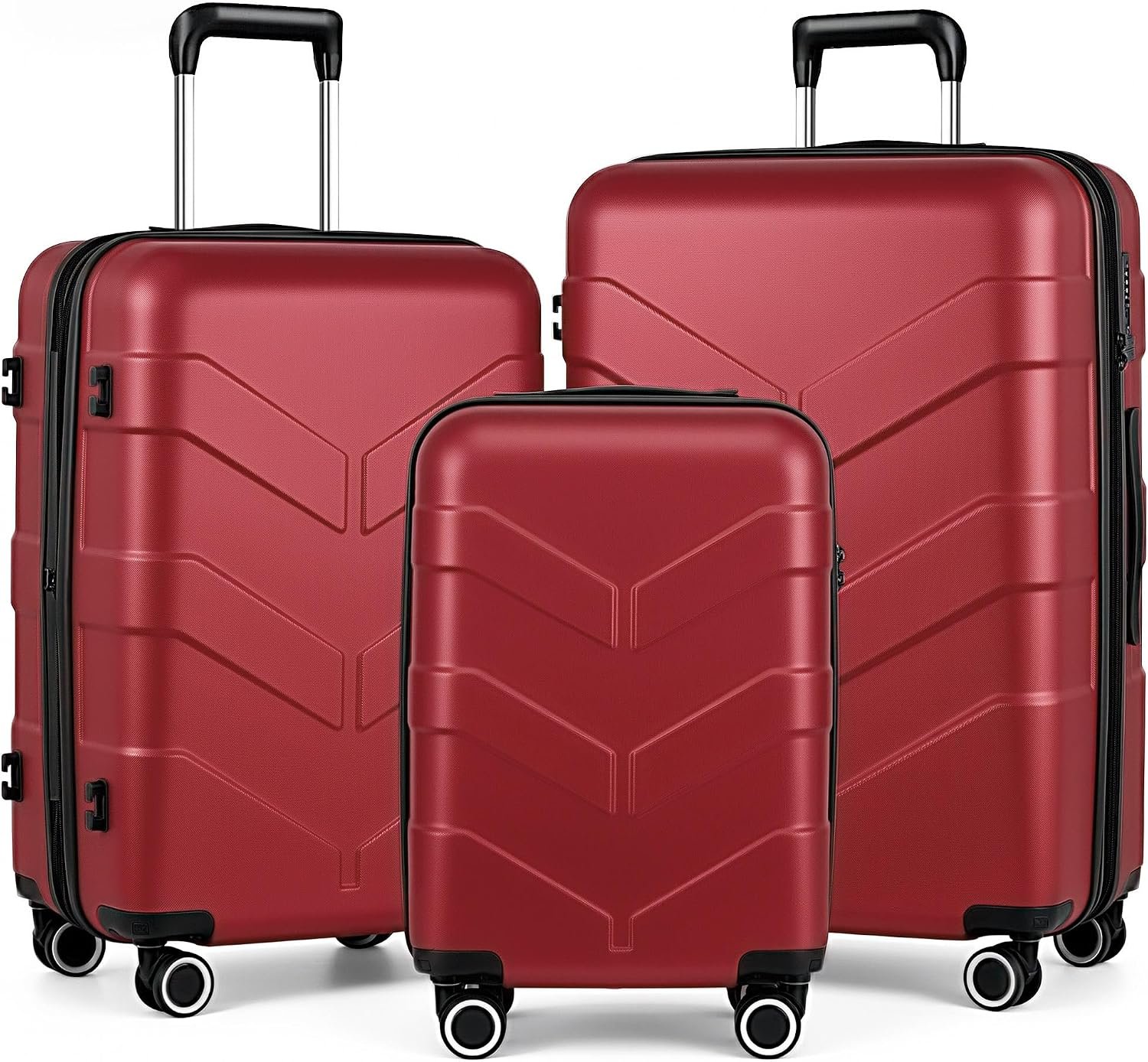 TILYMOL Expandable Luggage Sets 3 Piece, PP Hardside Suitcase Set with TSA