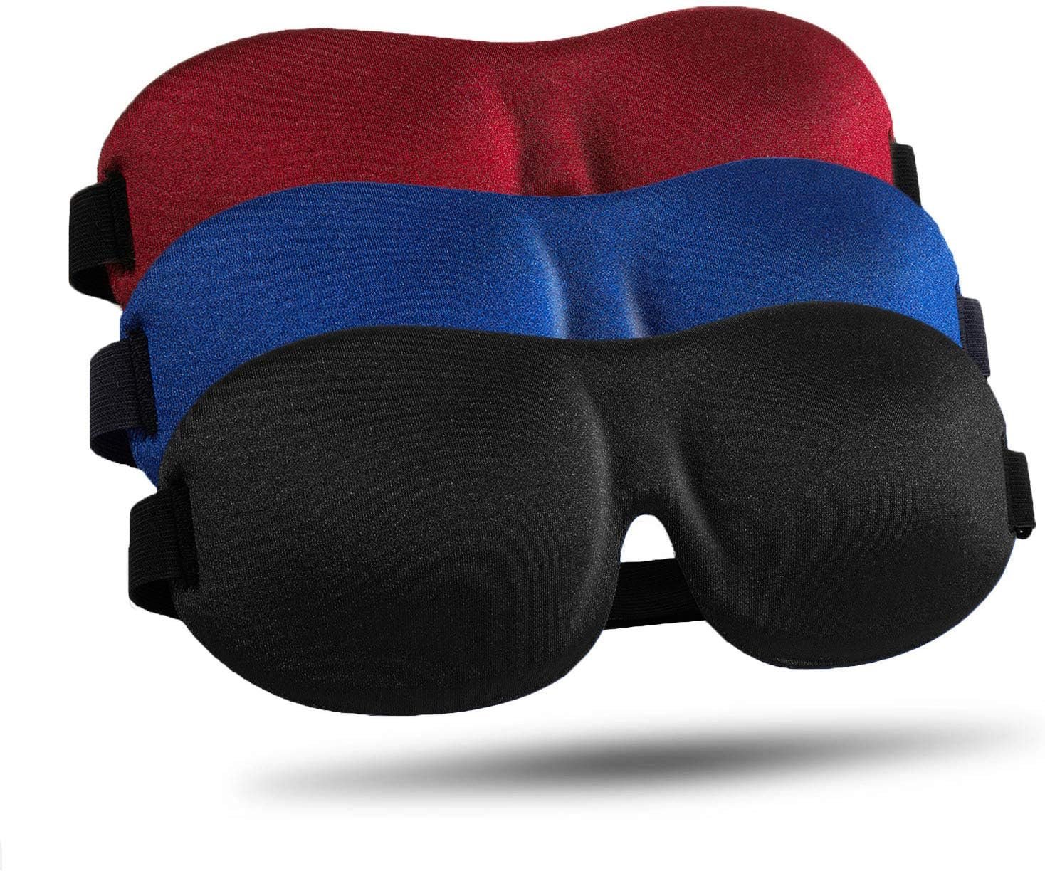 LKY DIGITAL Sleep Mask for Side Sleeper 3 Pack, Blackout 3D Eye Mask