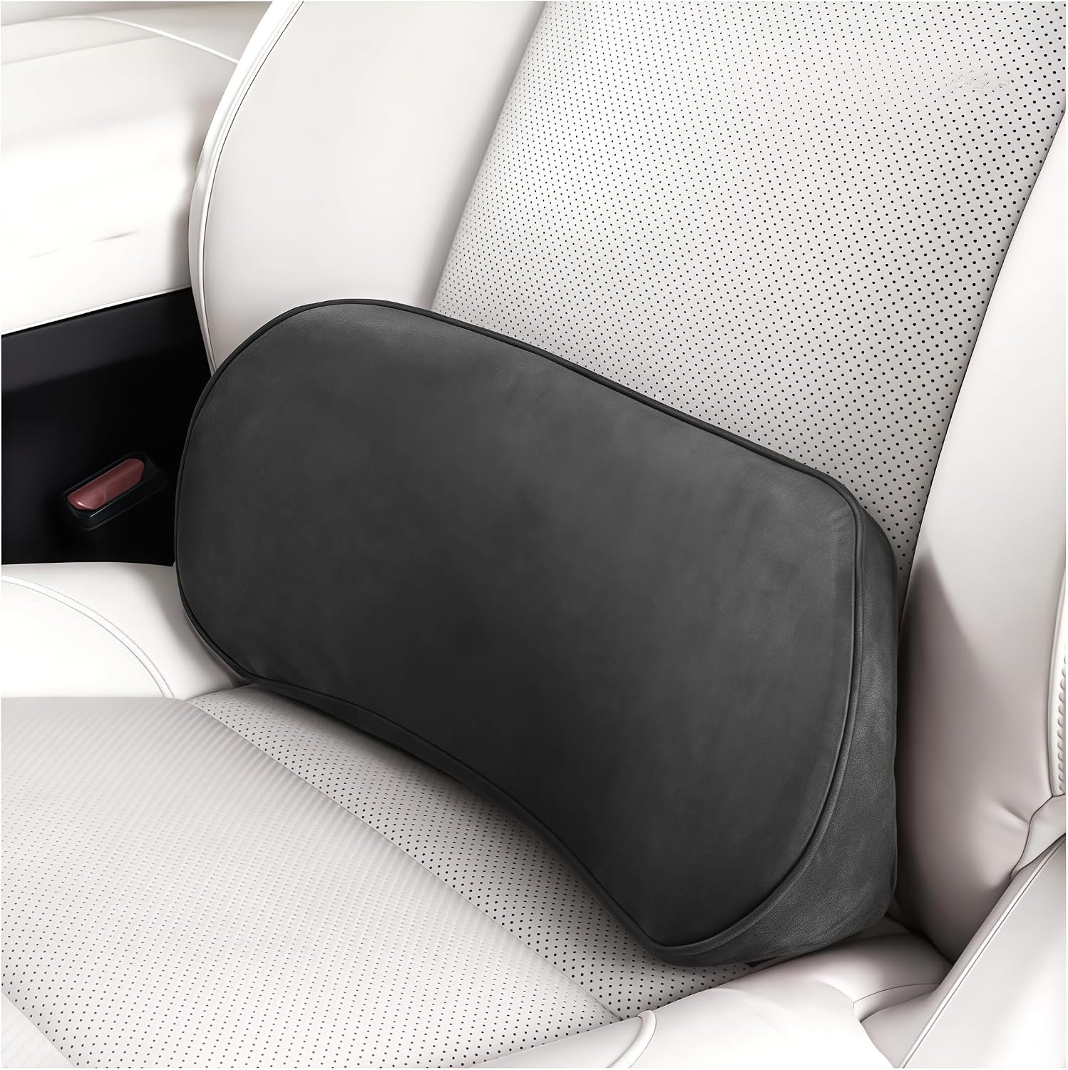 Zpana Car Lumbar Support Pillow, Memory Foam Back Cushion, Black