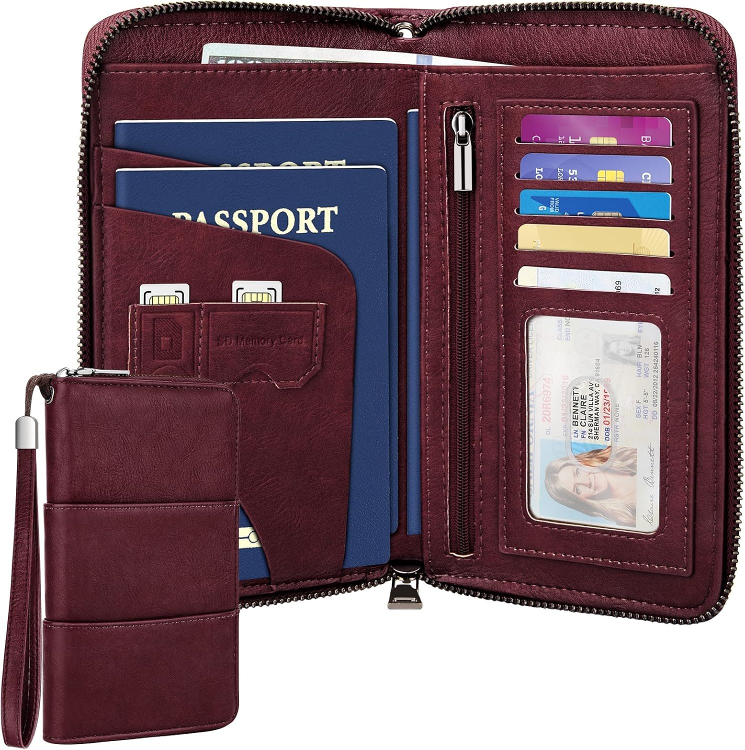 RFID Family Passport Holder Wallet – Travel Document Organizer