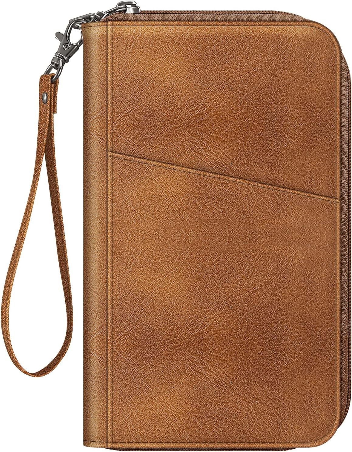 FINTIE Family Passport Holder Wallet Travel Document Organizer Clutch Bag