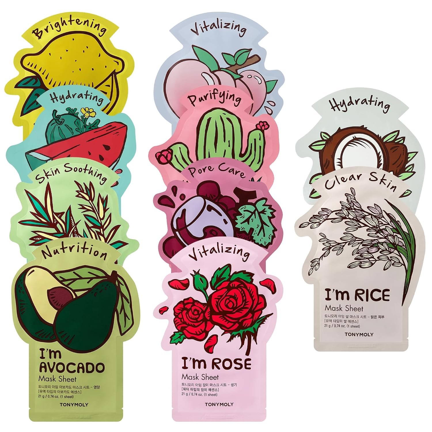 TONYMOLY I’m Face Sheet Masks – Hydrating & Soothing Korean Skincare