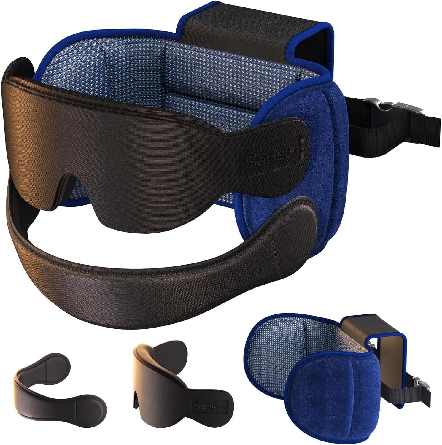 SARISUN Travel Pillow with Chin Strap for Different Seats, Stable Support