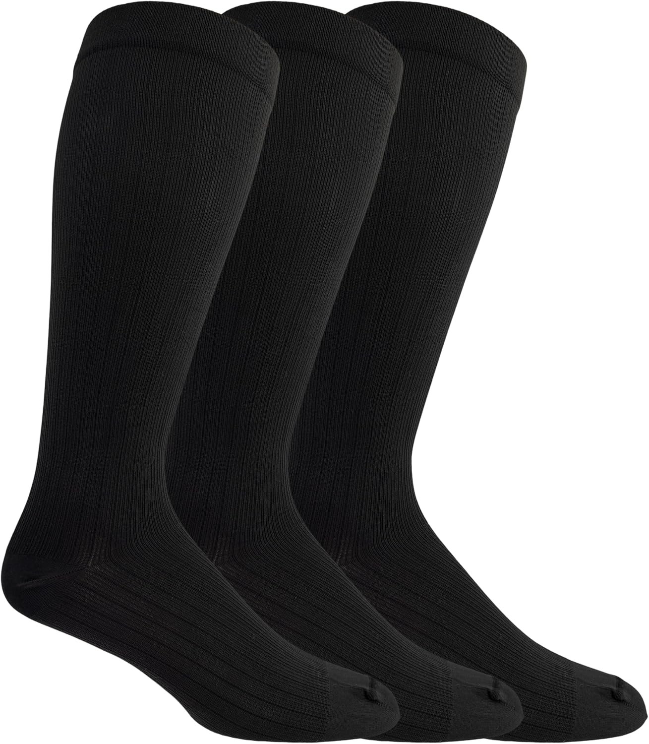 Dr. Scholl’s Men’s Graduated Compression Over the Calf Socks – 2 & 3 Pair Packs – Comfort Fatigue Relief