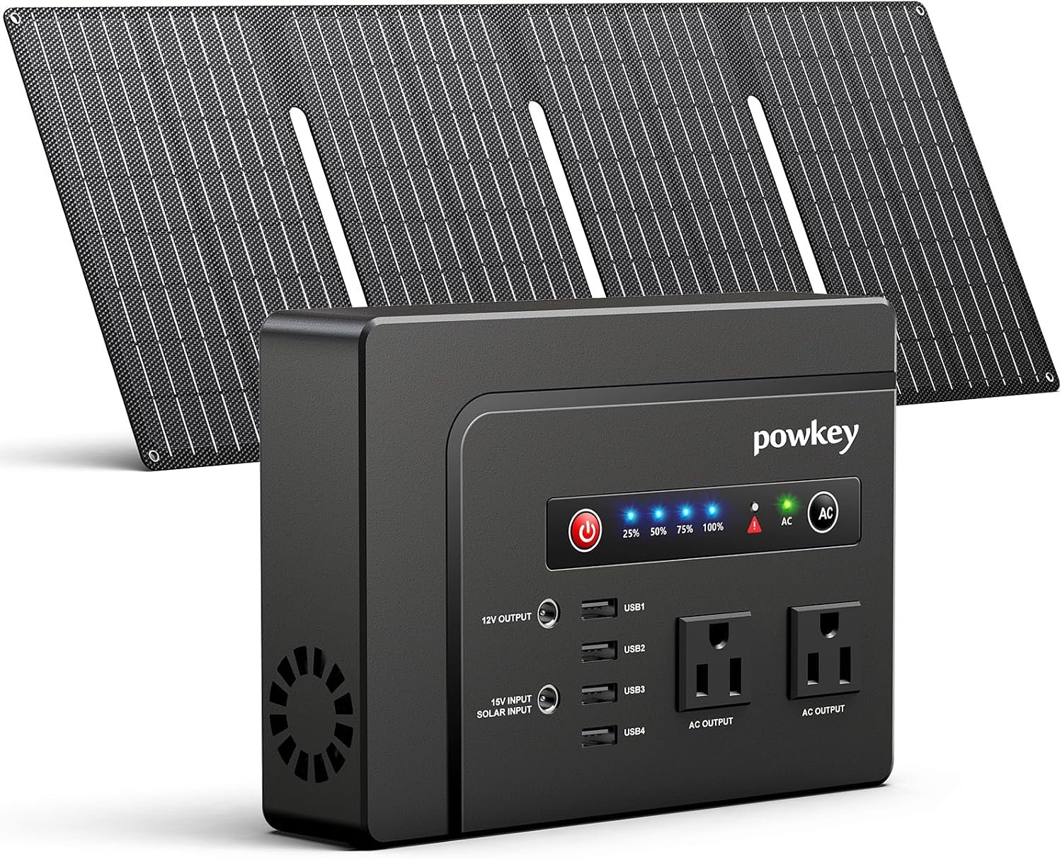 200W Solar Powered Generator, Portable Power Station with Solar Panel 40W