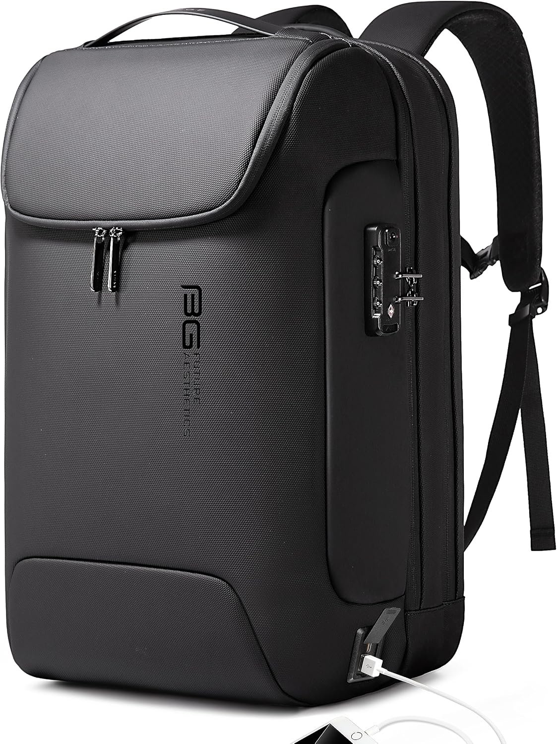 BANGE Anti-Theft Backpack with USB Charging Port 17.3 Inch Business Laptop Backpack