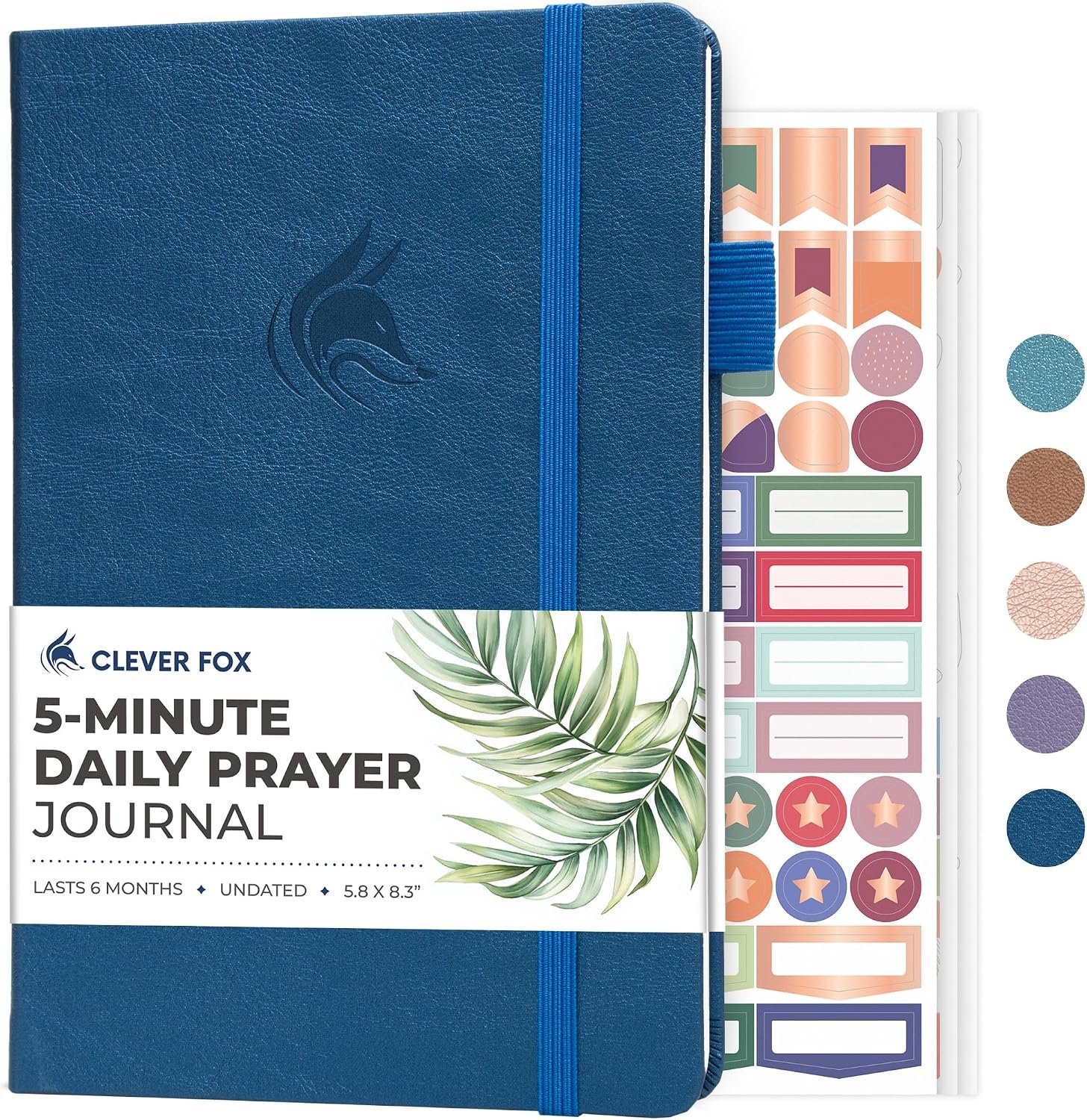 Clever Fox 5-Minute Daily Prayer Journal for Women, A5, Mystic Blue