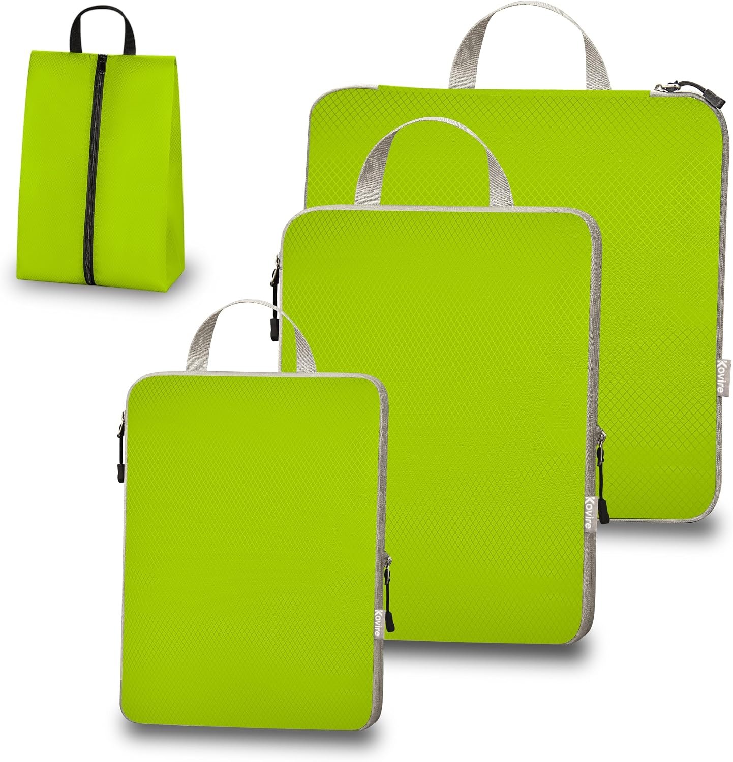 4 Set Compression Packing Cubes for Travel Expandable Packing Organizer Bag