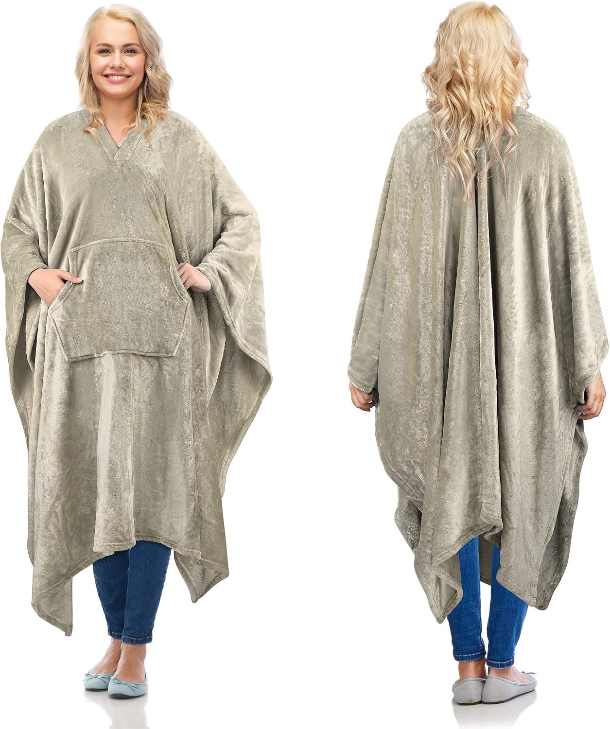 Catalonia Wearable Blanket Poncho for Adult, Super Soft Comfort TV Throw Blanket Cape for Women and Men