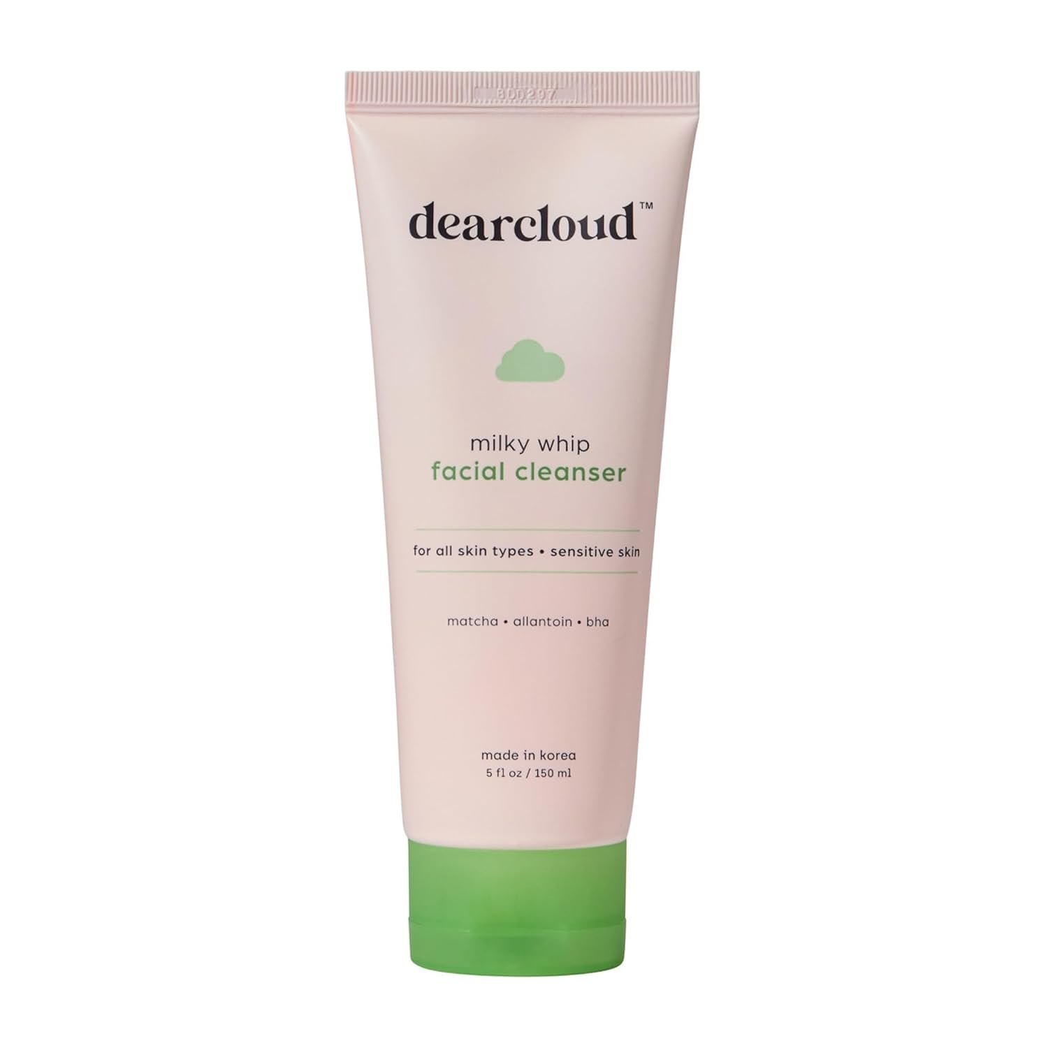 dearcloud Matcha Facial Cleanser – BHA & Allantoin Face Wash (5 oz)