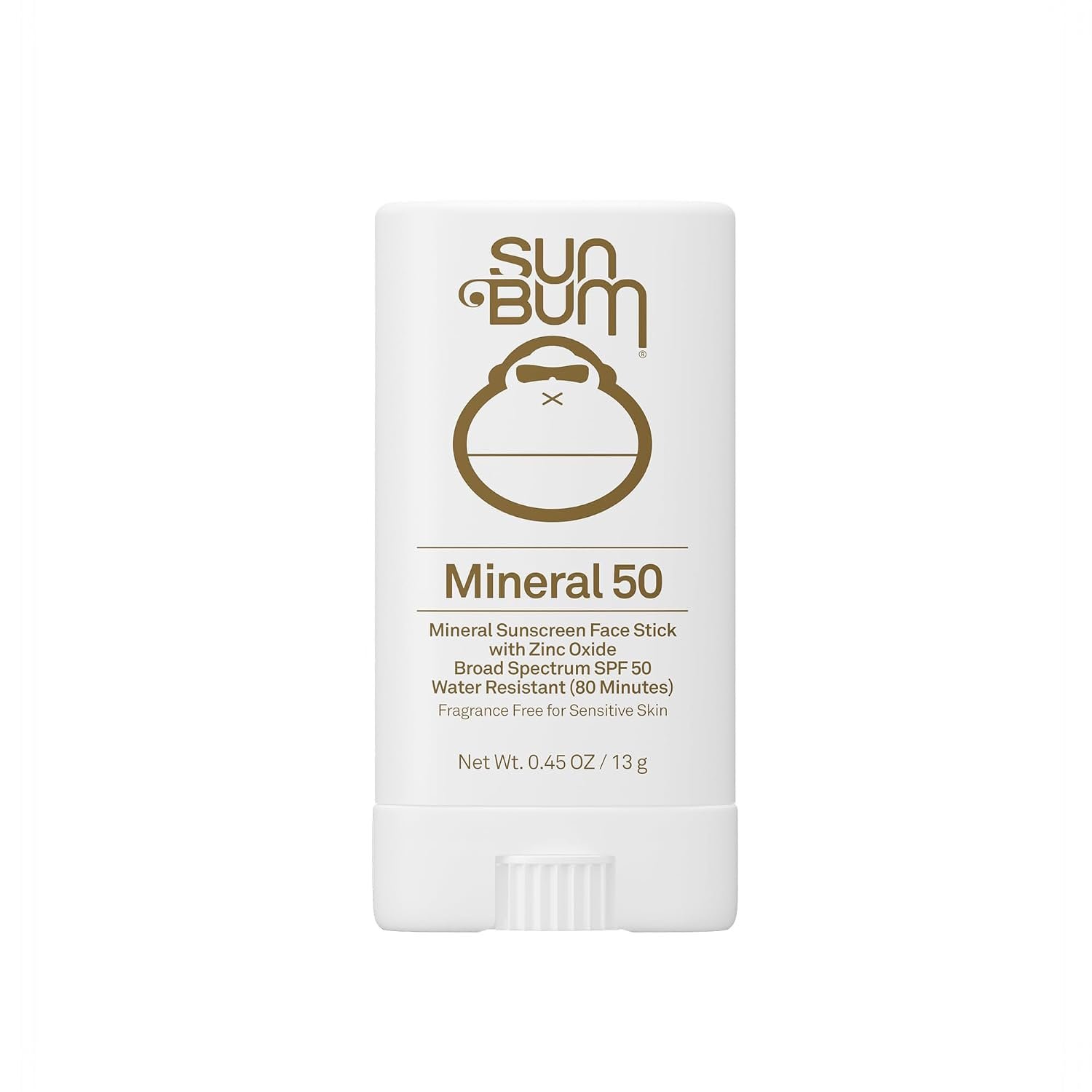 Sun Bum Mineral SPF 50 Face Stick Sunscreen – Travel Size, 0.45 oz