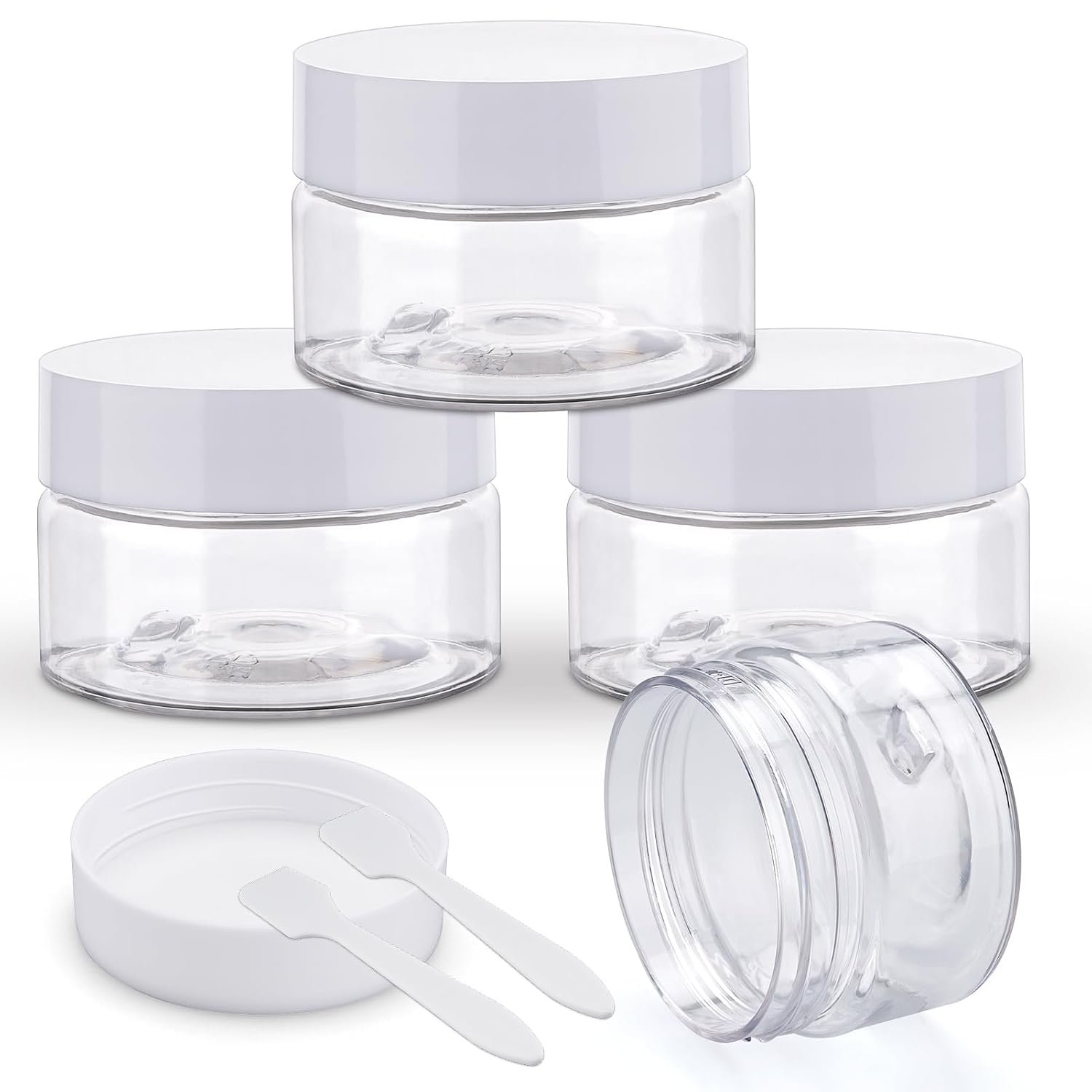 Cosywell Travel Jars Containers Plastic Cream Jars 1oz 4 Pack Clear
