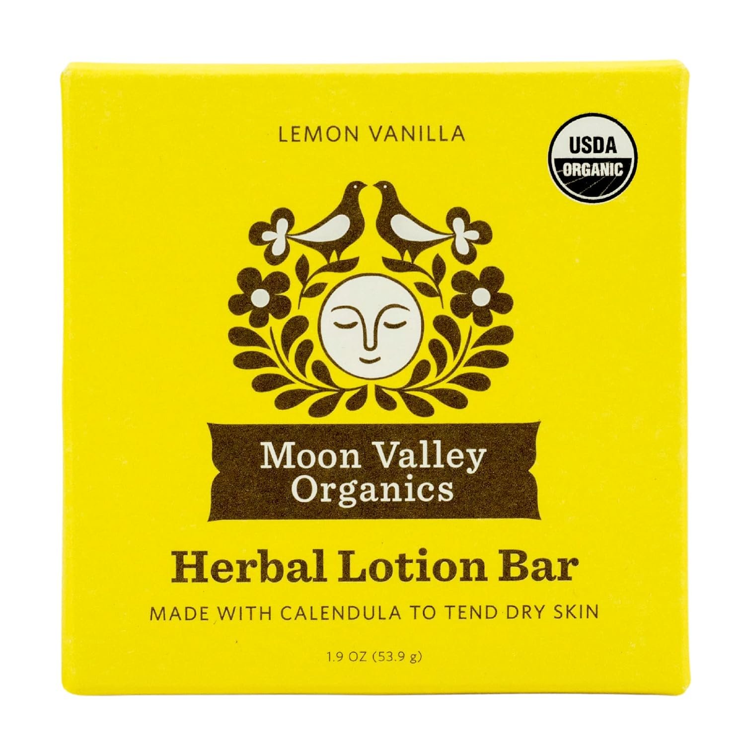 Moon Valley Organics Herbal Lotion Bar, Lemon Vanilla