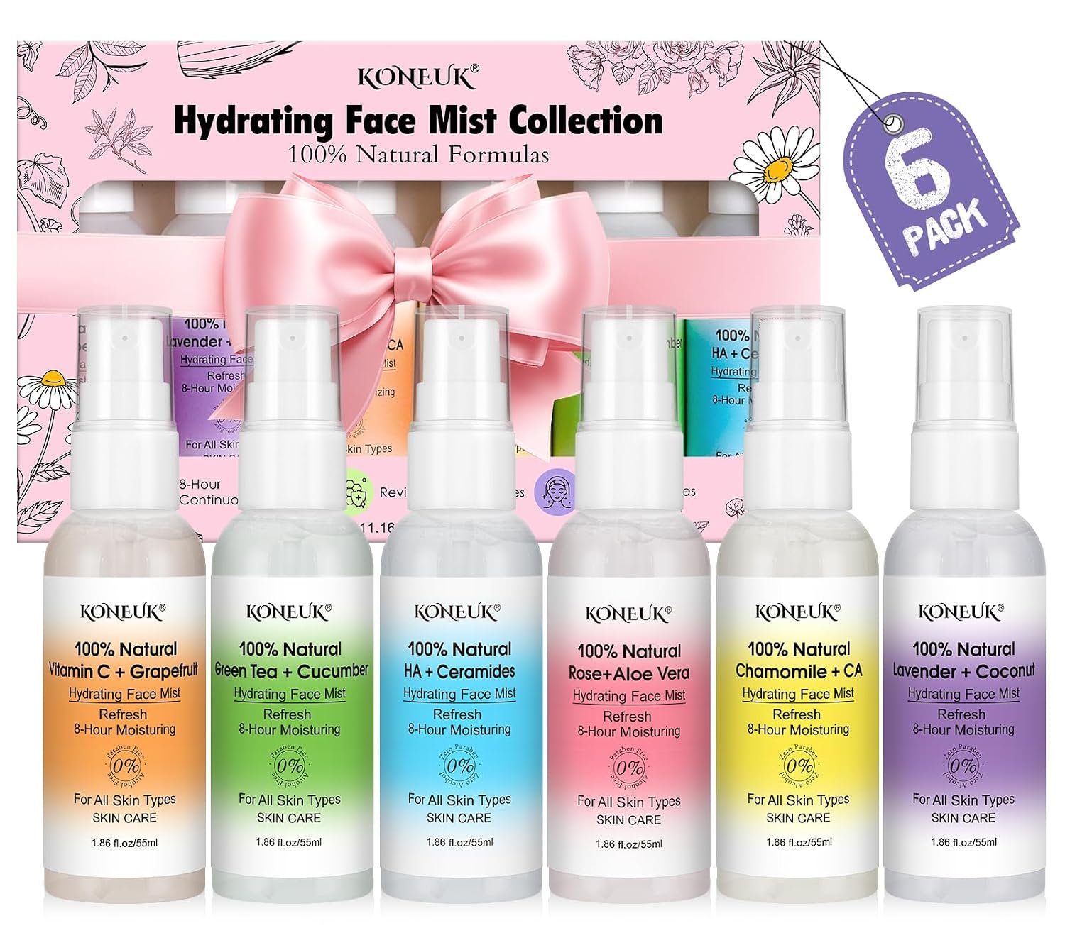 Skincare Refreshing Face Mist Kit-Long Hydration and Soothing Facial Spray