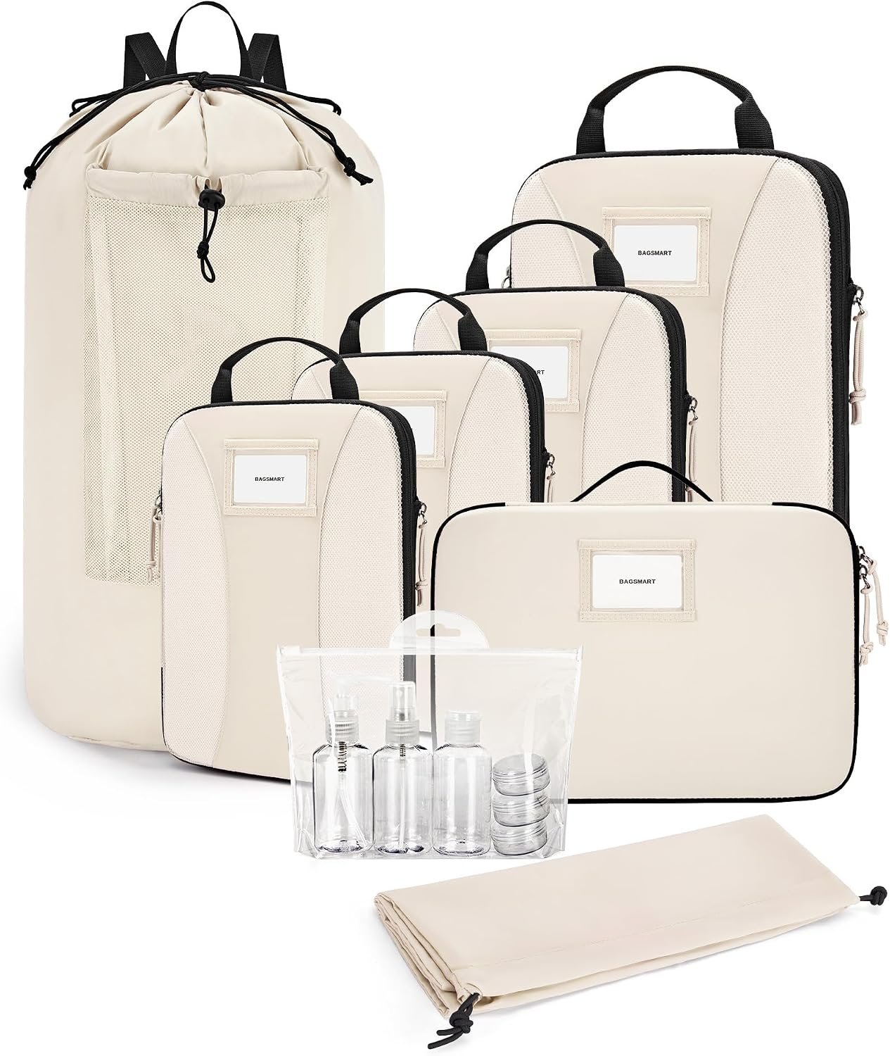 BAGSMART Compression Packing Cubes, Lightweight Travel Essentials