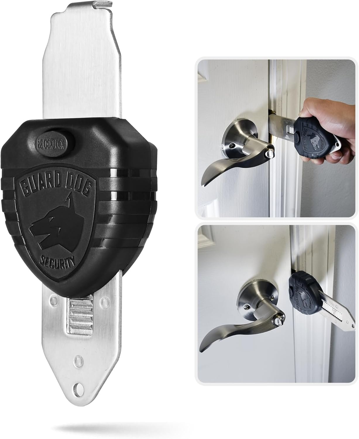 Guard Dog Security Blocklock Portable Door Lock, Hotel Door Locks for Travelers Security, Tough, Durable, Apartment Door Security, Home Security, Travel Essentials, Easy to Use